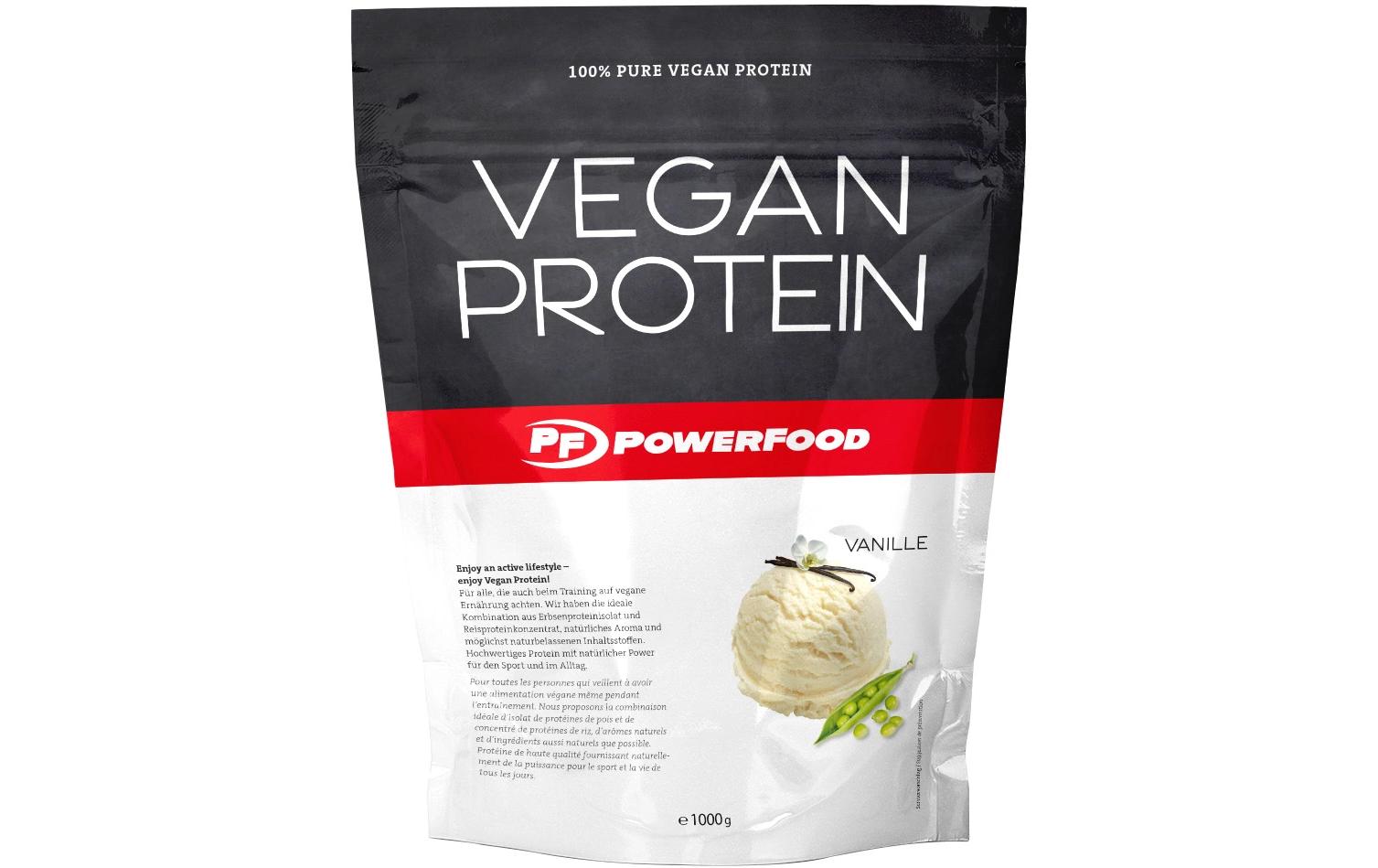 PowerFood One Vegan Protein 1000g Beutel, Vanille
