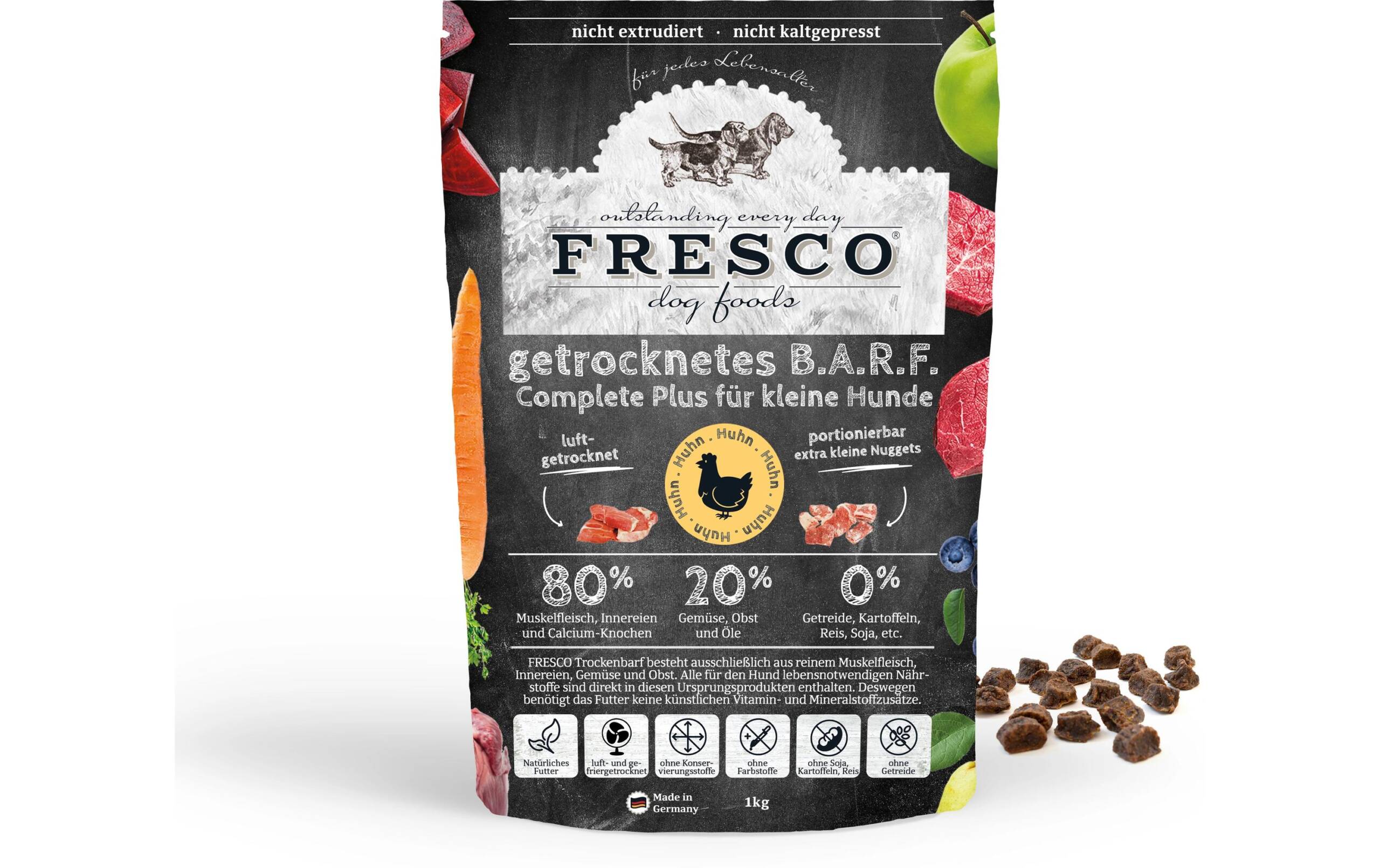 Fresco Trockenbarf Complete Plus Mini Huhn 1kg