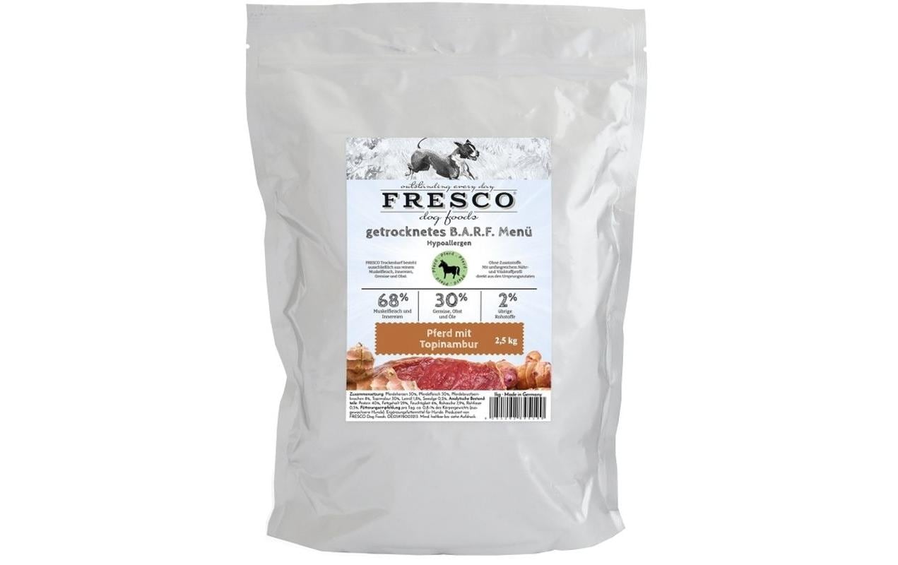 Fresco Trockenbarf Hypoallergen-Menü Pferd mit Topinambur 2.5kg – Bild 2
