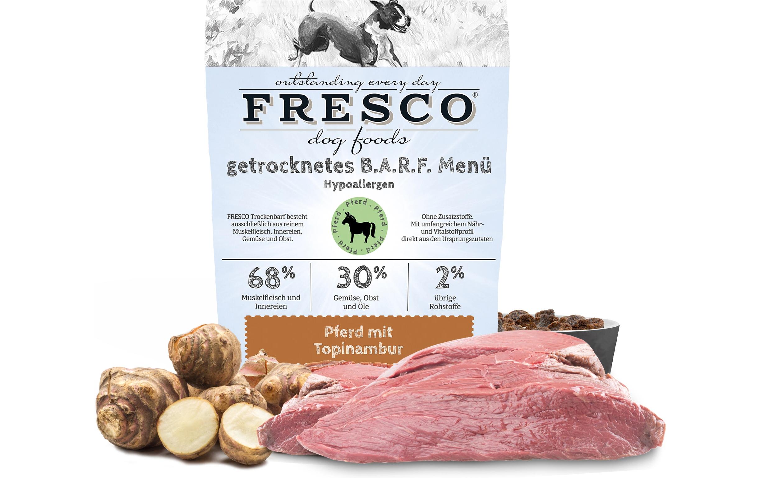 Fresco Trockenbarf Hypoallergen-Menü Pferd mit Topinambur 2.5kg – Bild 3