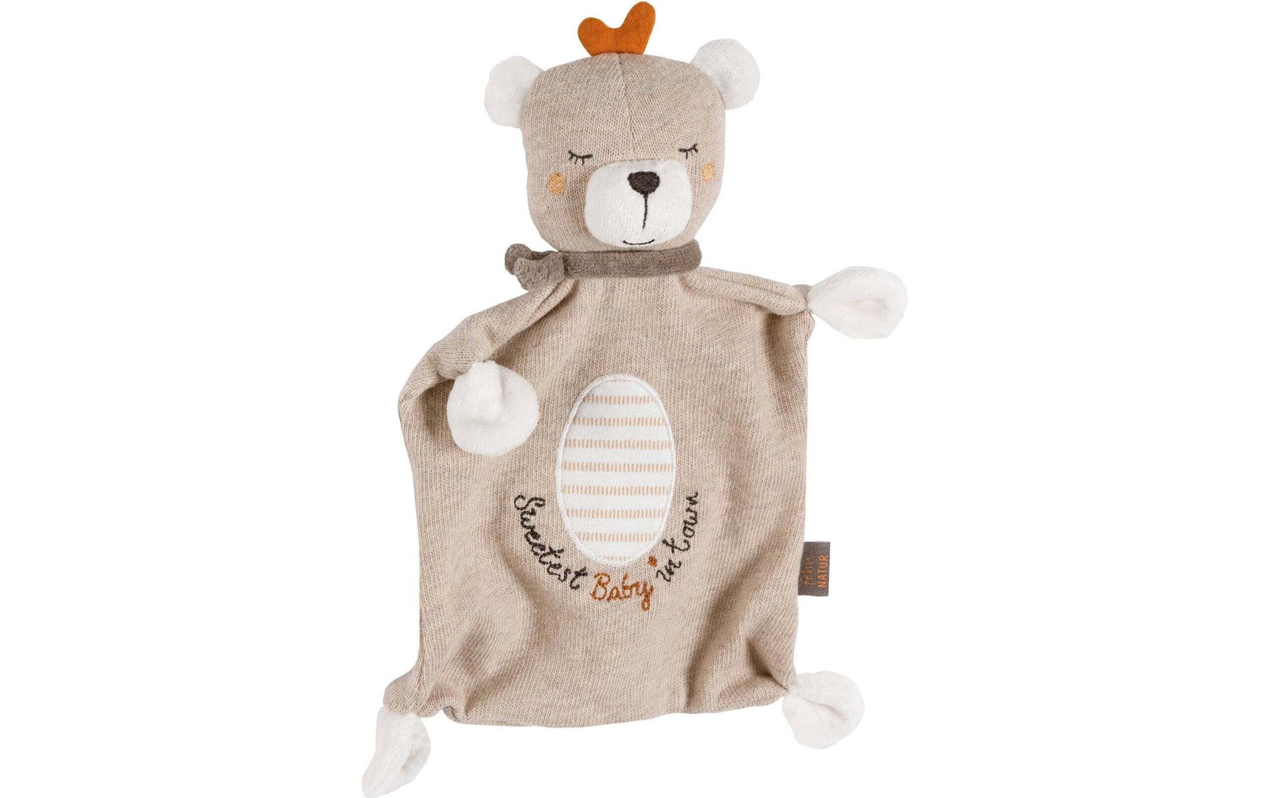 Fehn FehnNATUR Schmusetuch Slogan Teddy Baby