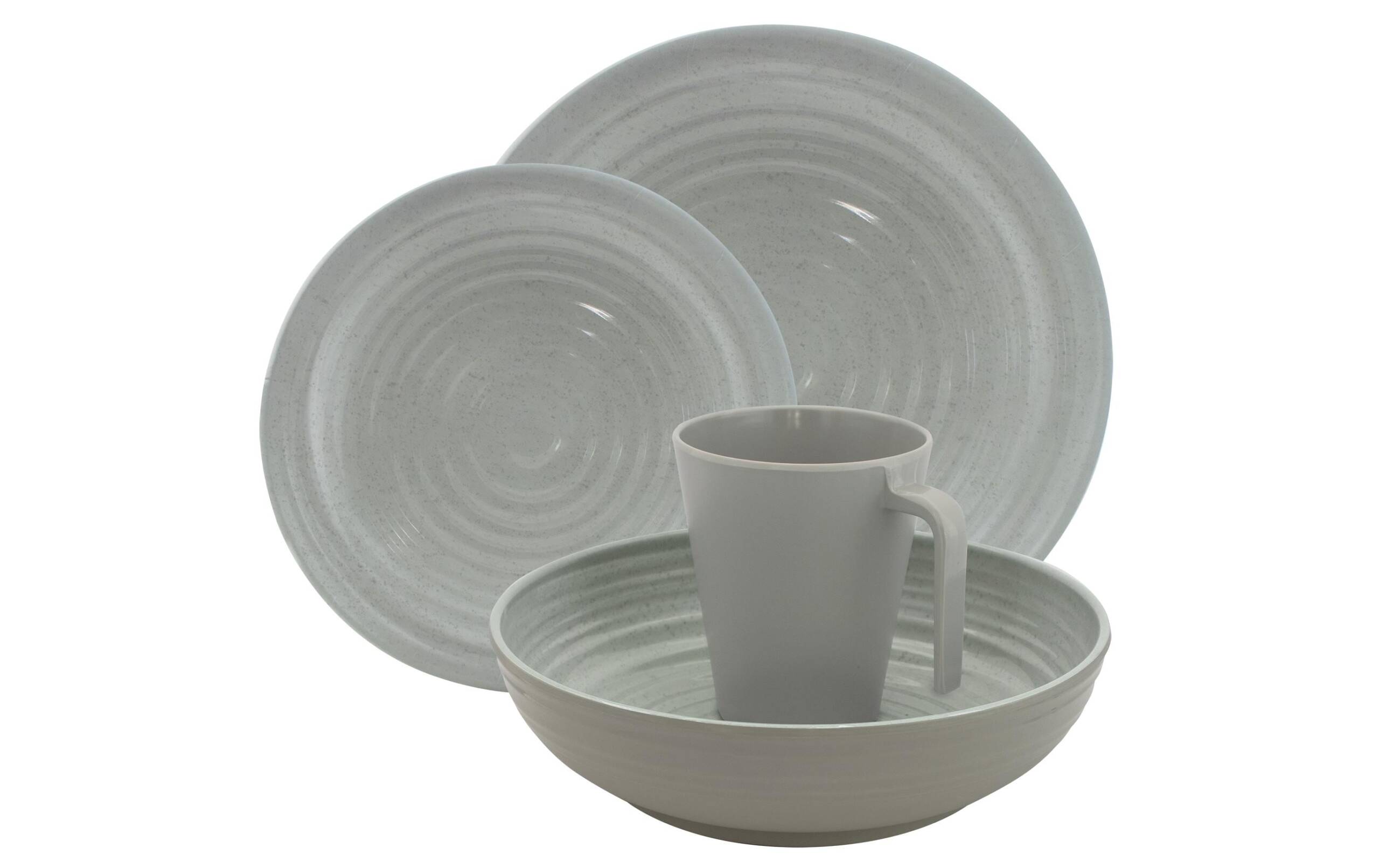 Eurotrail Tischsgeschirr Altea 16 Tlg. Melamine - Anti-Rutsch