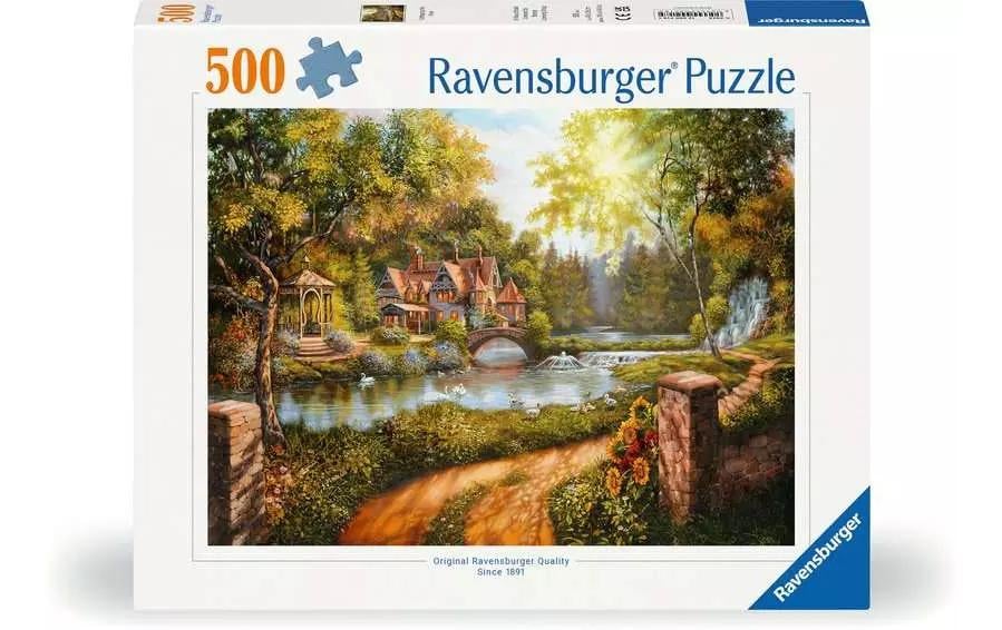 Puzzle Cottage am Fluss 10-99 Jahre