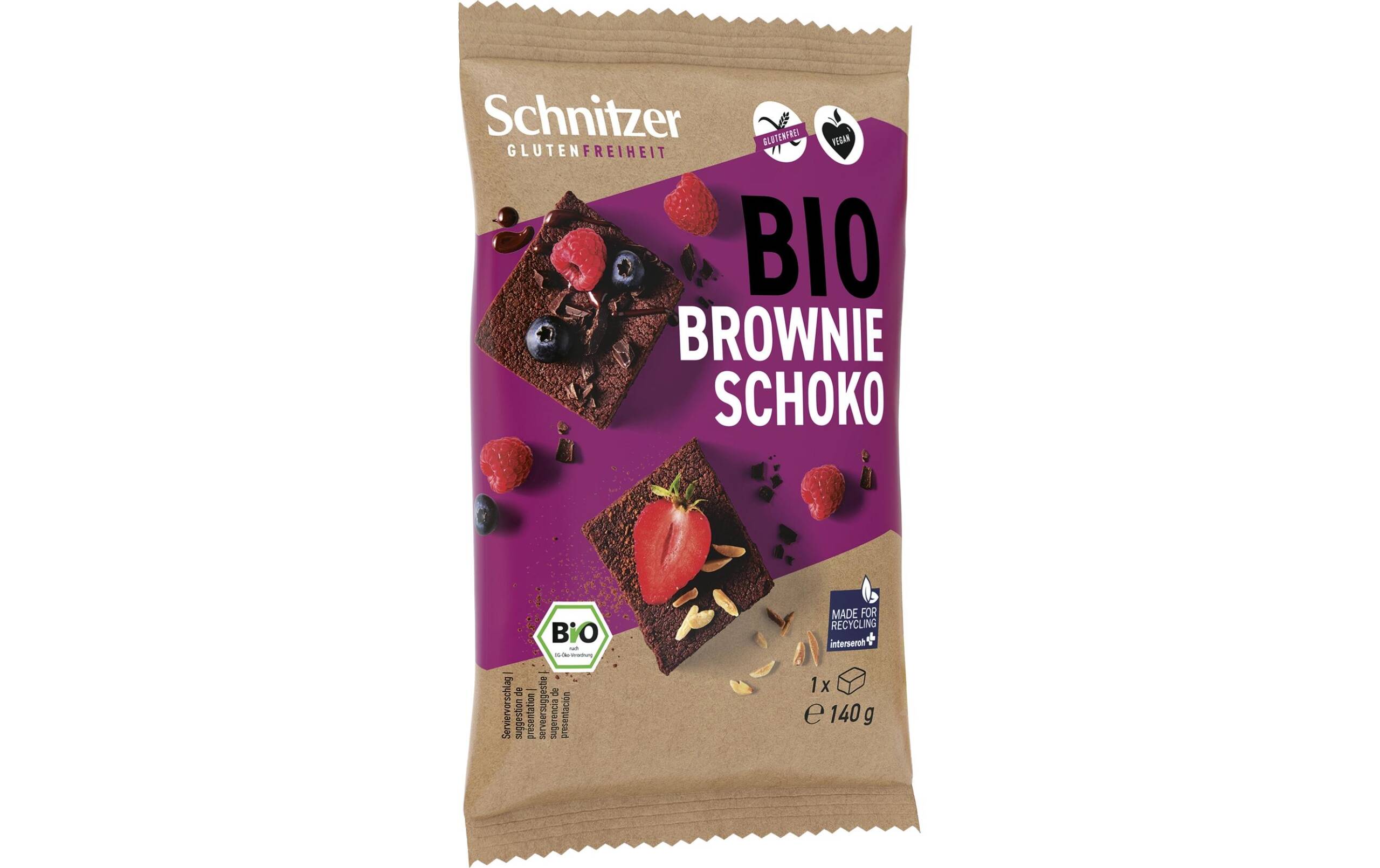 Schnitzer Bio Veganer Schoko Brownie 140g