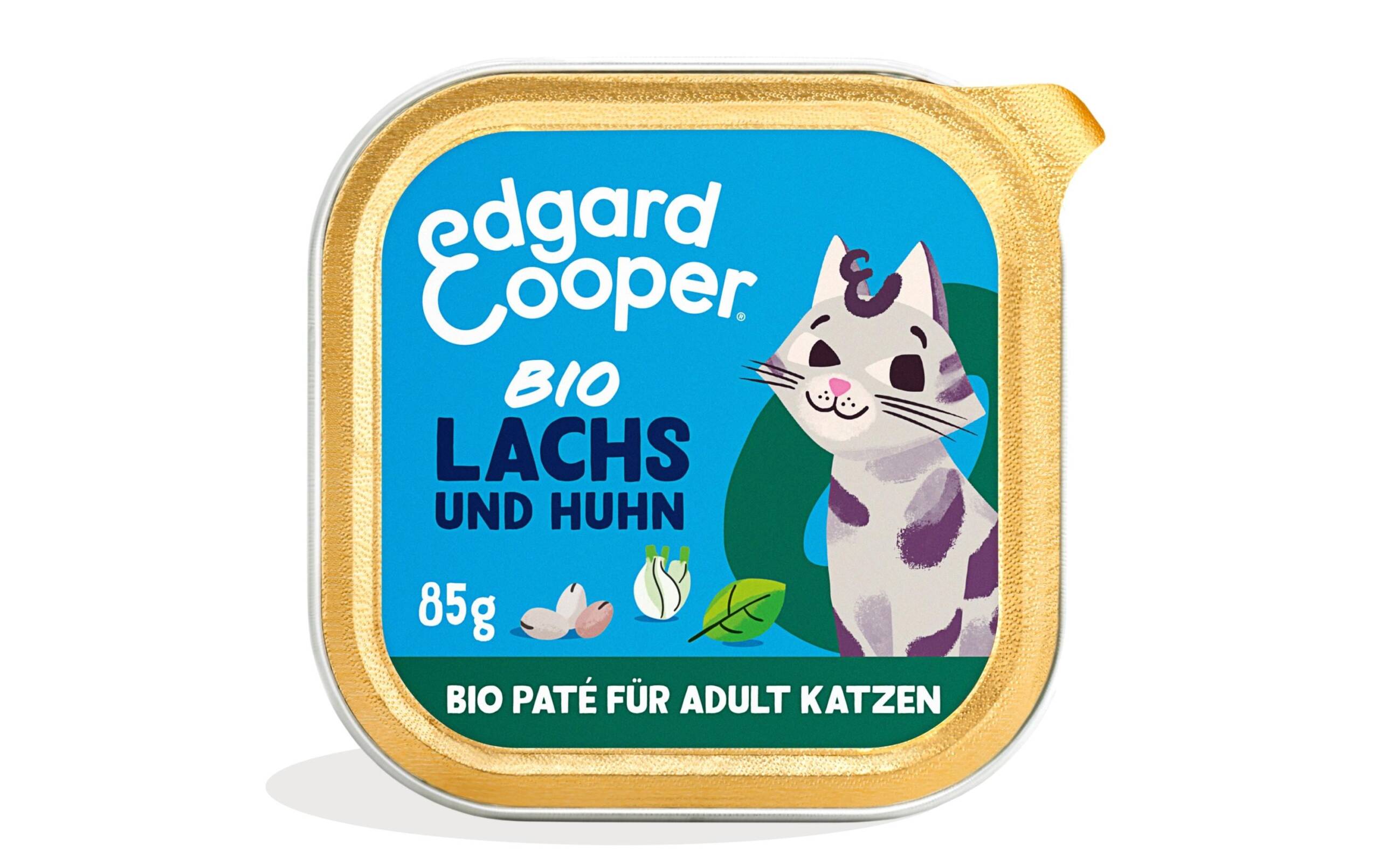 Edgard&Cooper Adult Bio Lachs + Huhn mit Chiasamen 16x85g