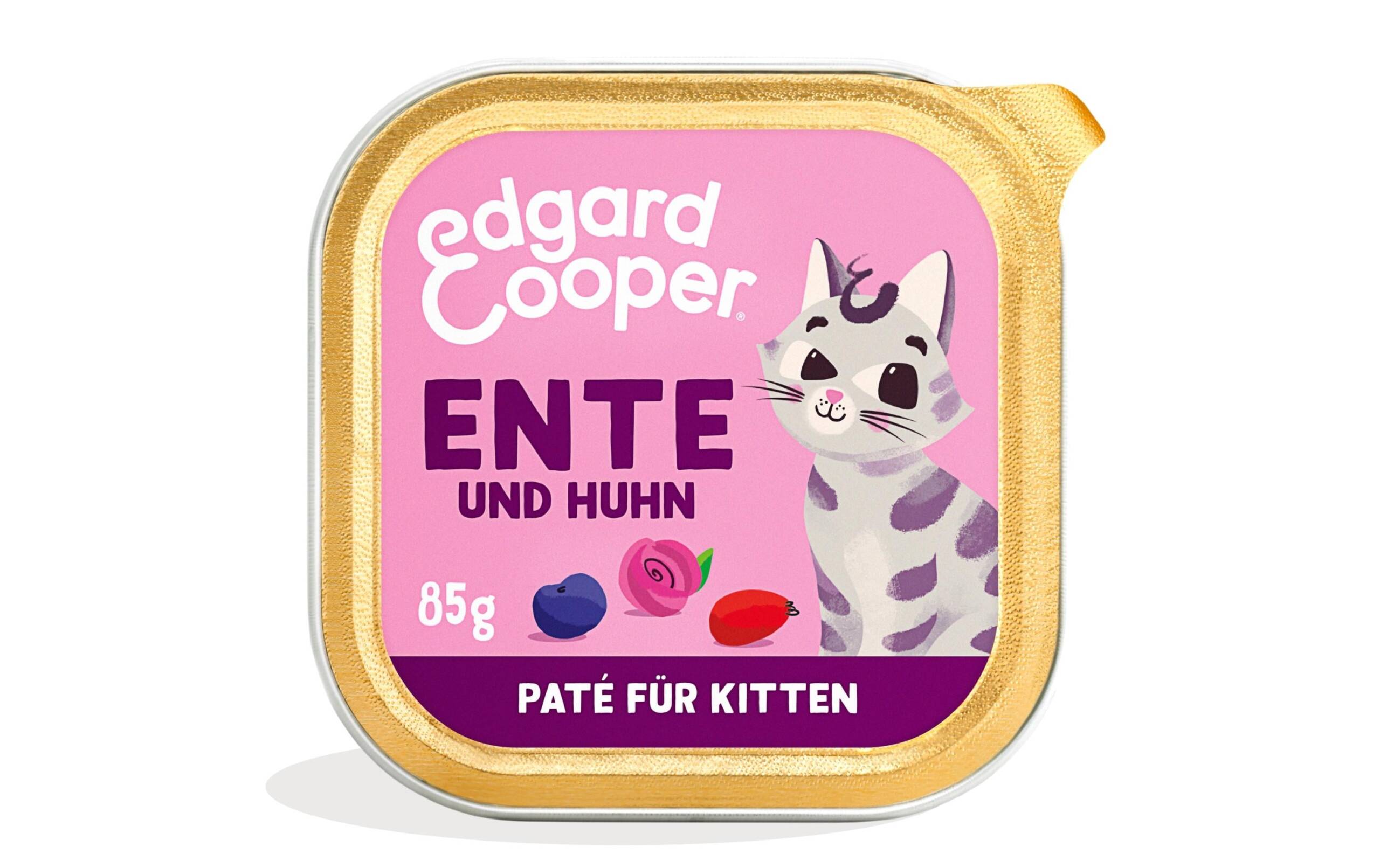 Edgard&Cooper Kitten Ente + Huhn mit Blaubeeren 16x85g – Bild 2