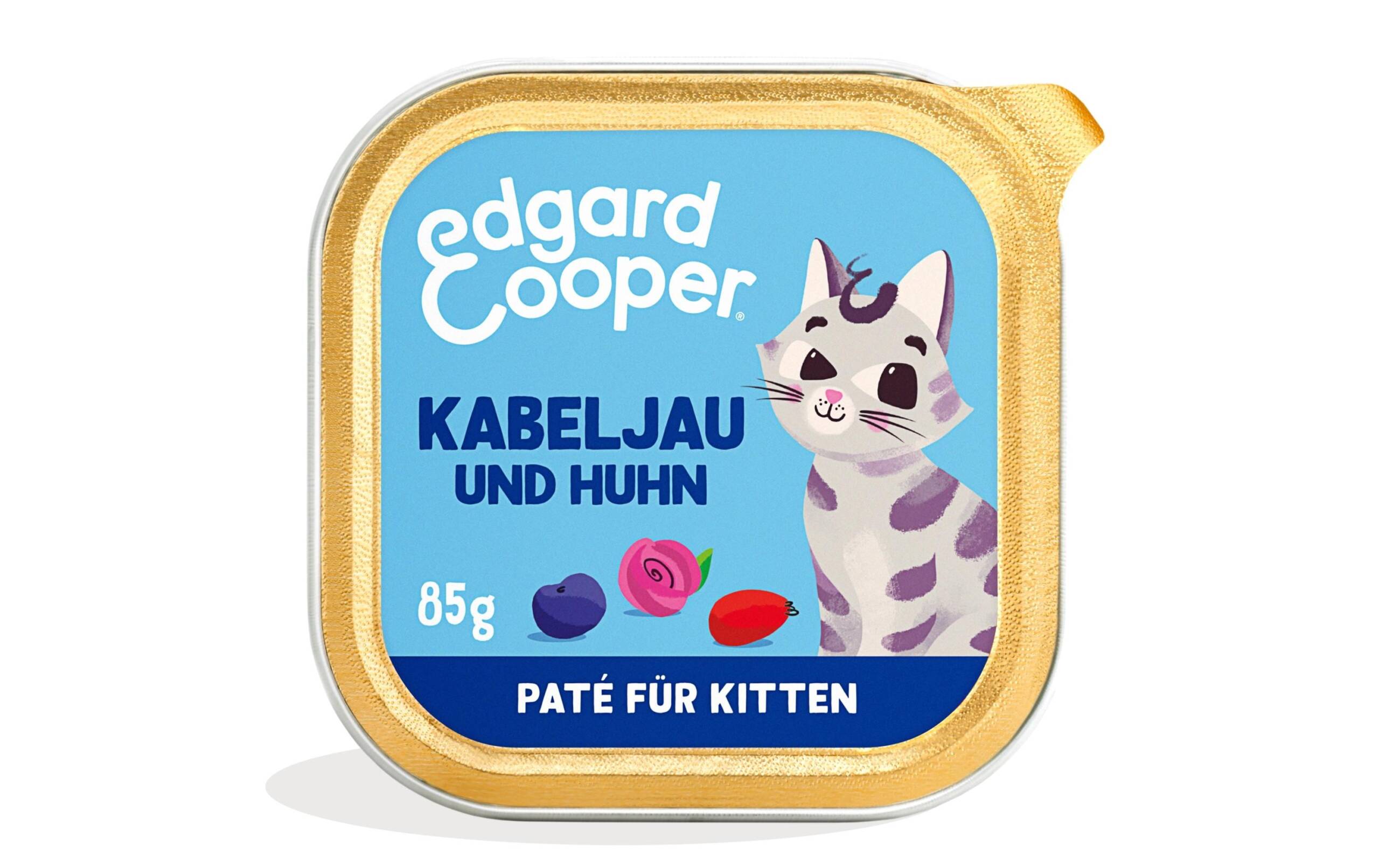 Edgard&Cooper Kitten MSC-Kabeljau + Huhn mit Blaub. 16x85g