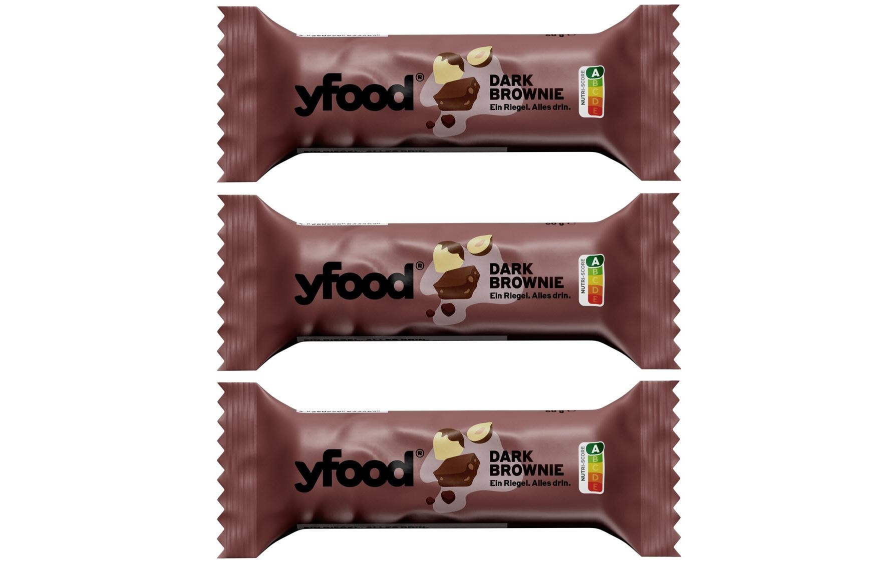 YFood High-Protein Riegel 3x60g KIT Dark Brownie