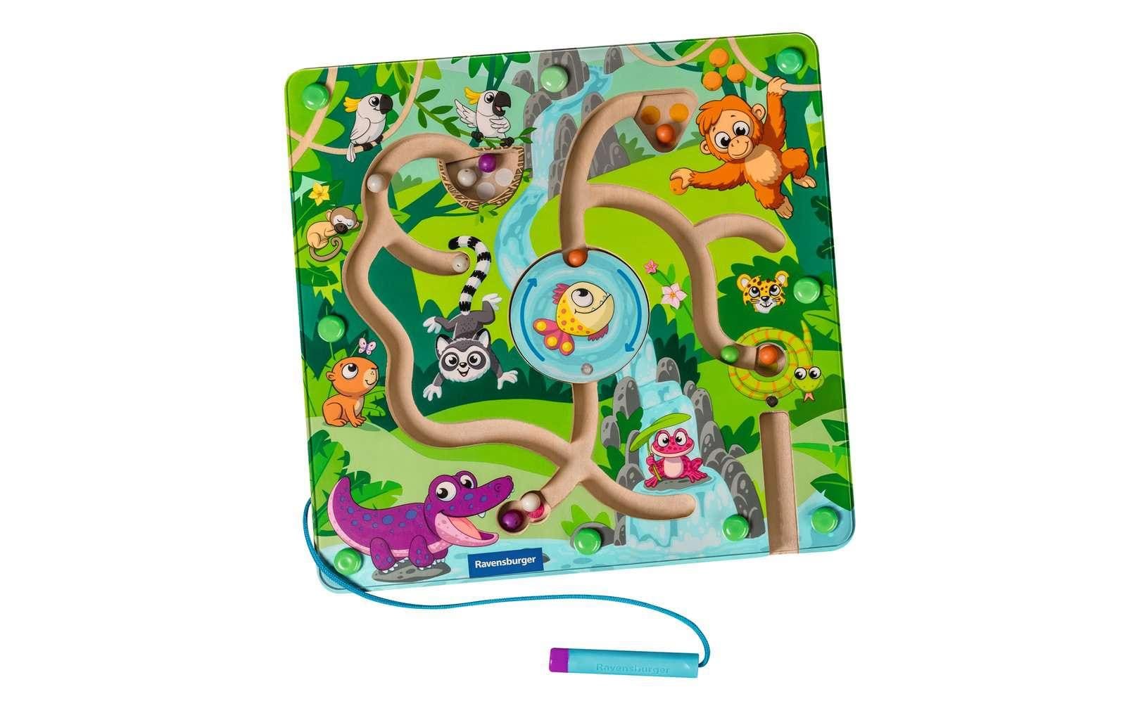 Play+ Magn. Holz-Labyrinth: Dschungel 18-48 Monate