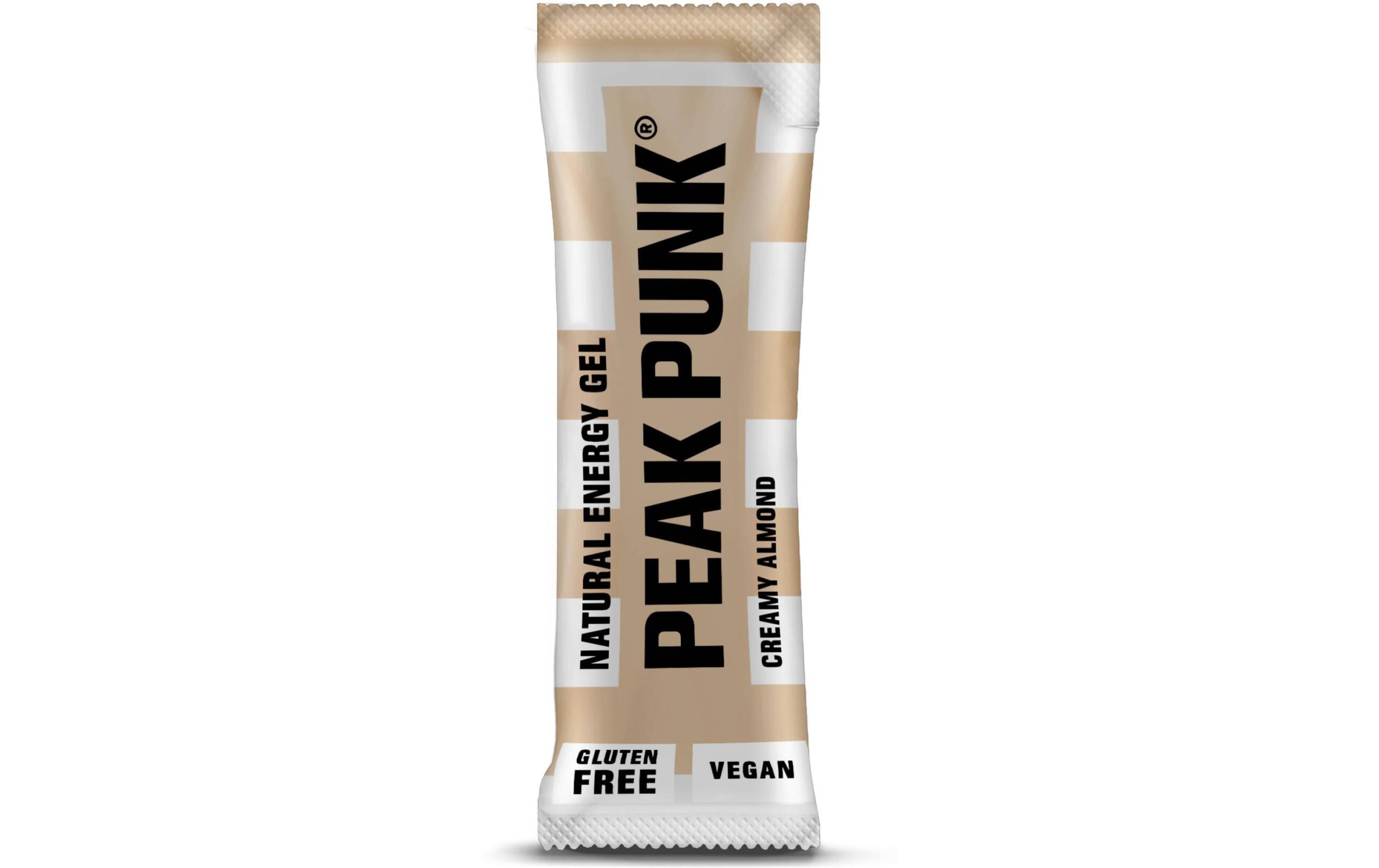 PEAK PUNK Natural Energy Gel 12x25g, Creamy Almond