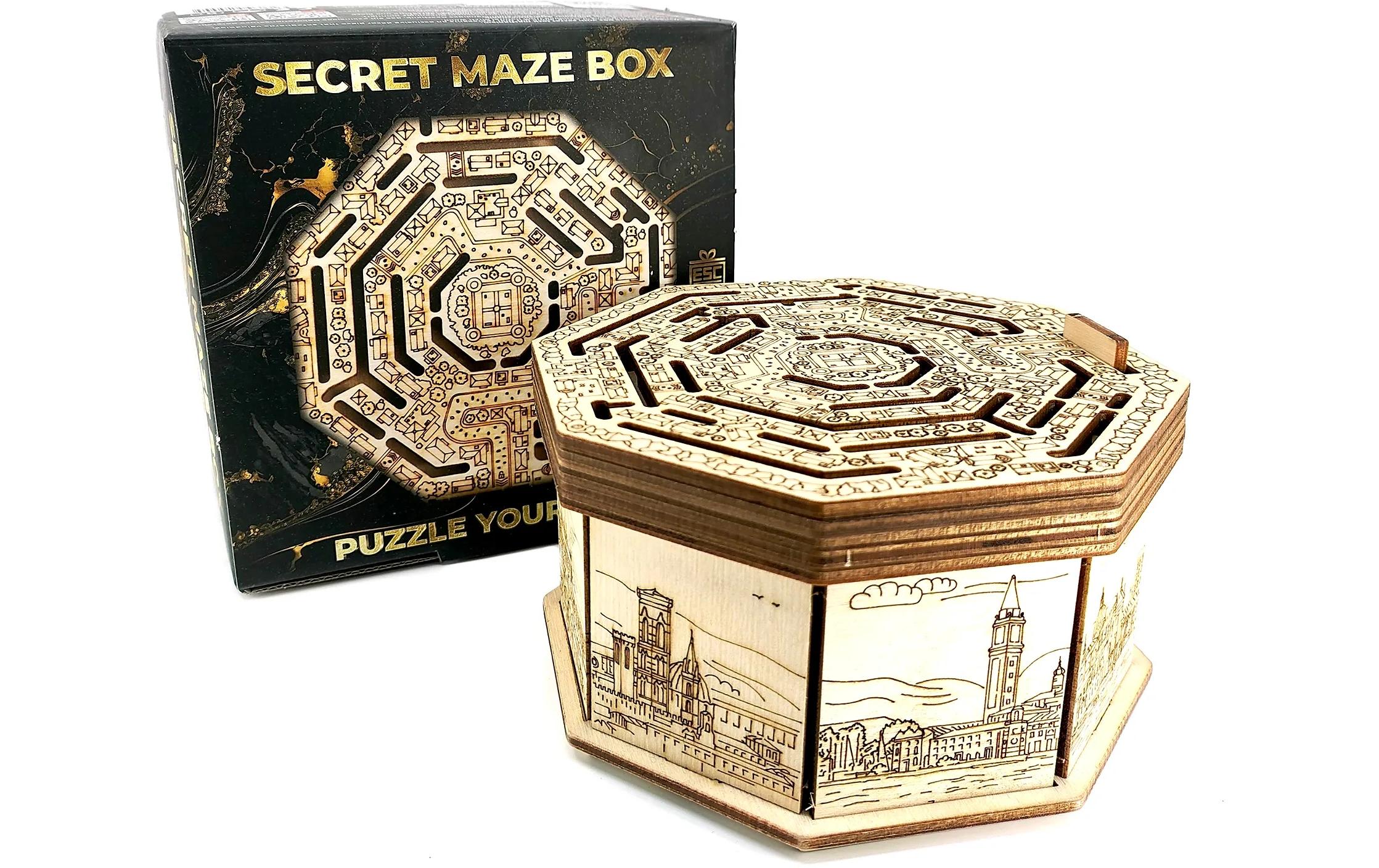 Secret Box Maze Rätselbox aus Holz