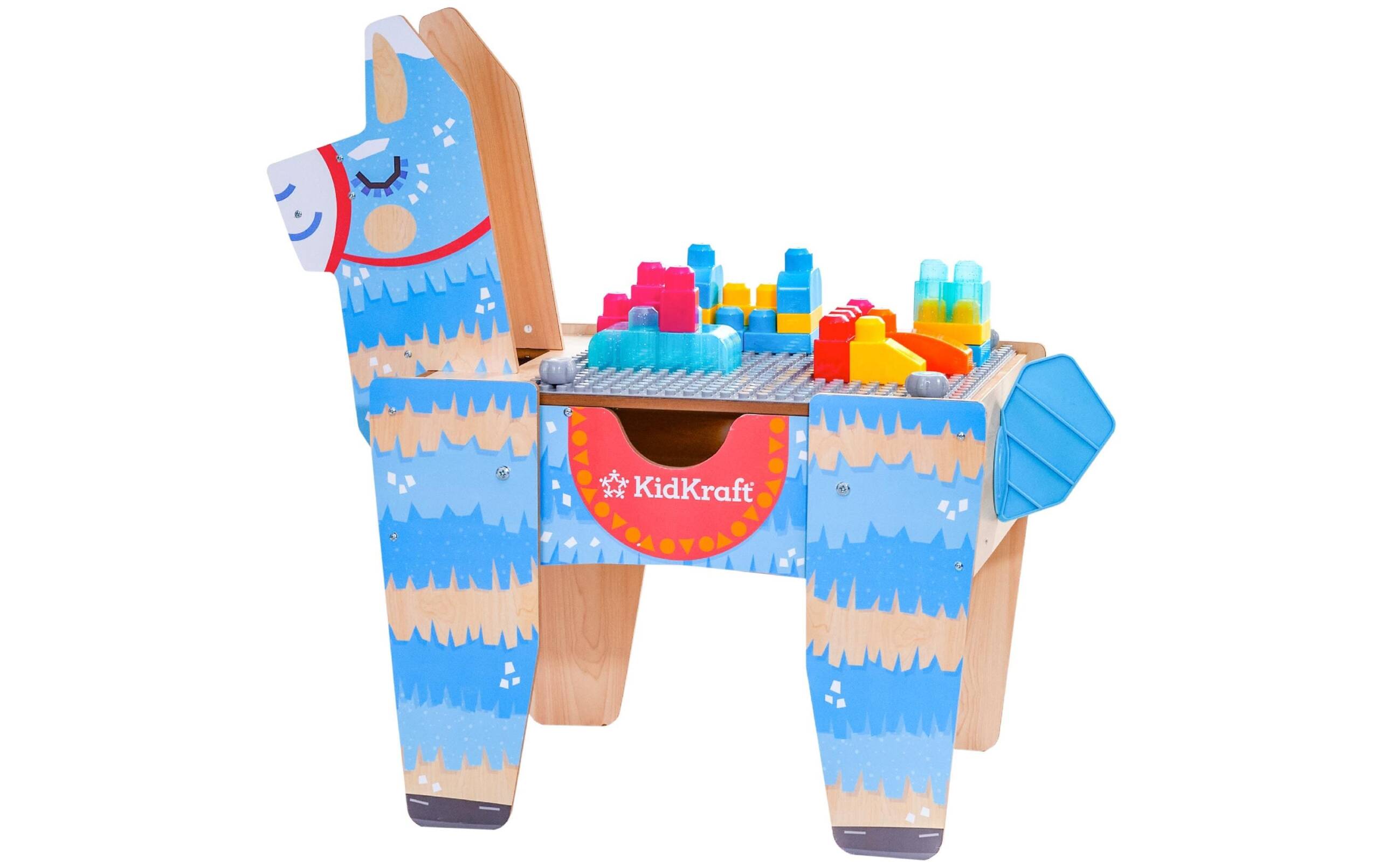 Llama Piñata Building Bricks Table