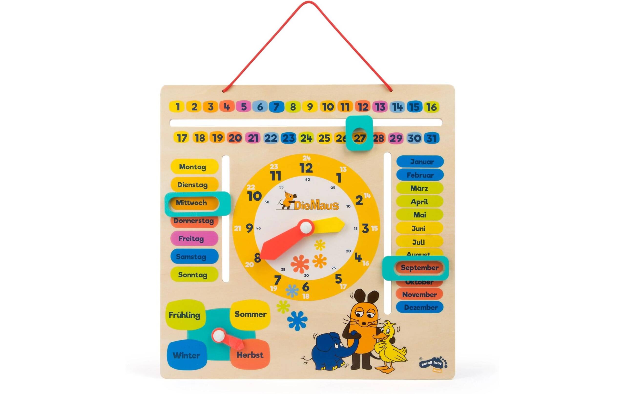 Die Maus Lernuhr mit Kalender
