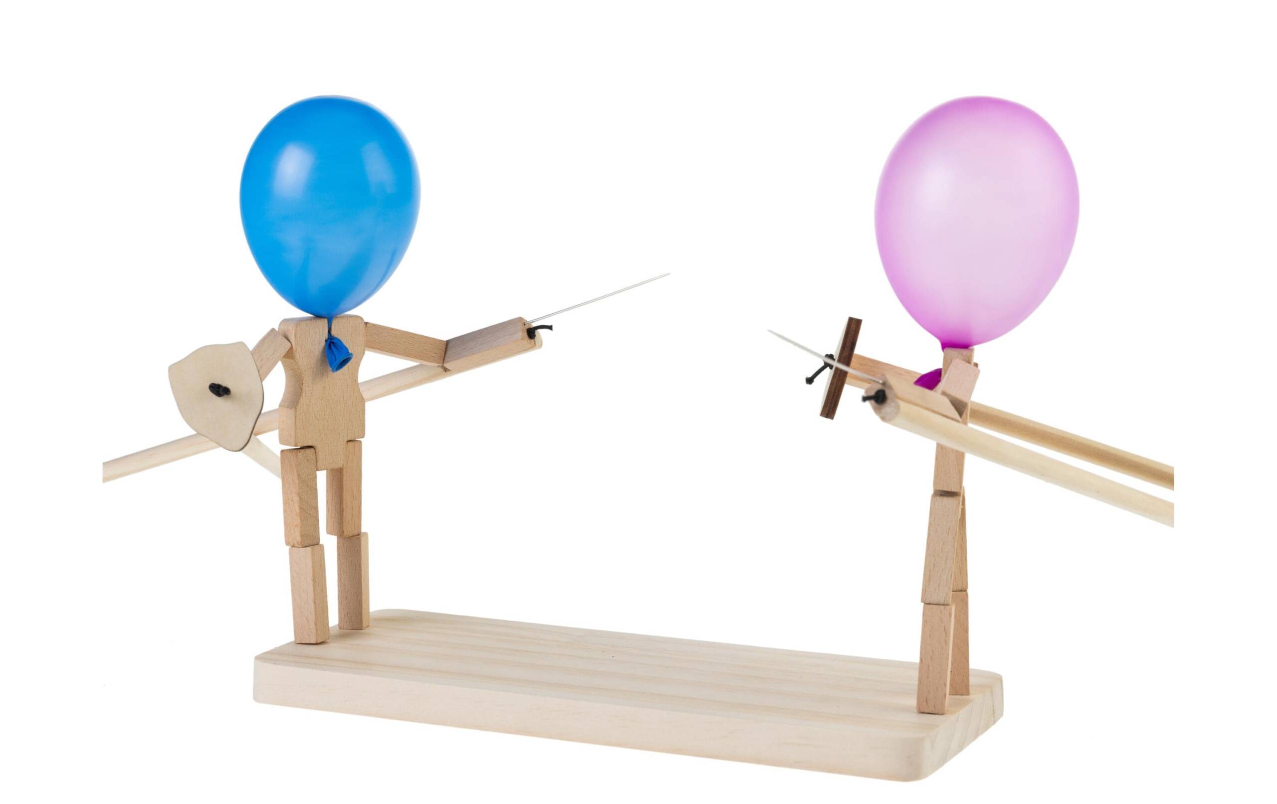 FTM Ballonkampf Spiel Man Battle FSC Holz, 100 Ballons, 1 Holz Battle