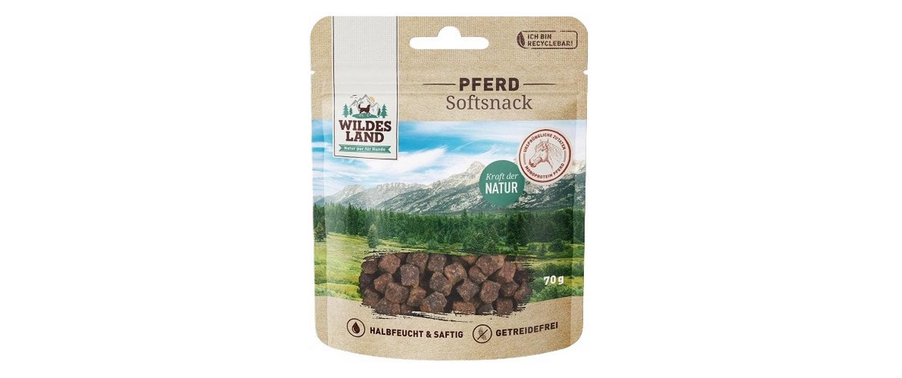 Wildesland Dog Softsnack Pferd 70g 7 Stk