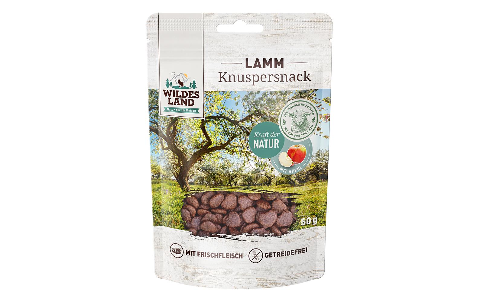Wildesland Cat Snack Knuspersnack Lamm 50g