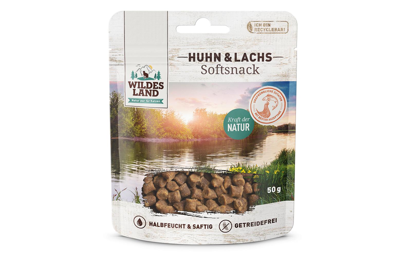 Wildesland Cat Softsnack Huhn & Lachs 50g