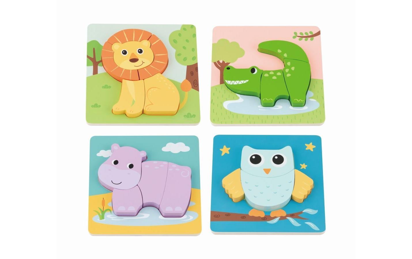 Puzzle-Set mit 4 Tieren