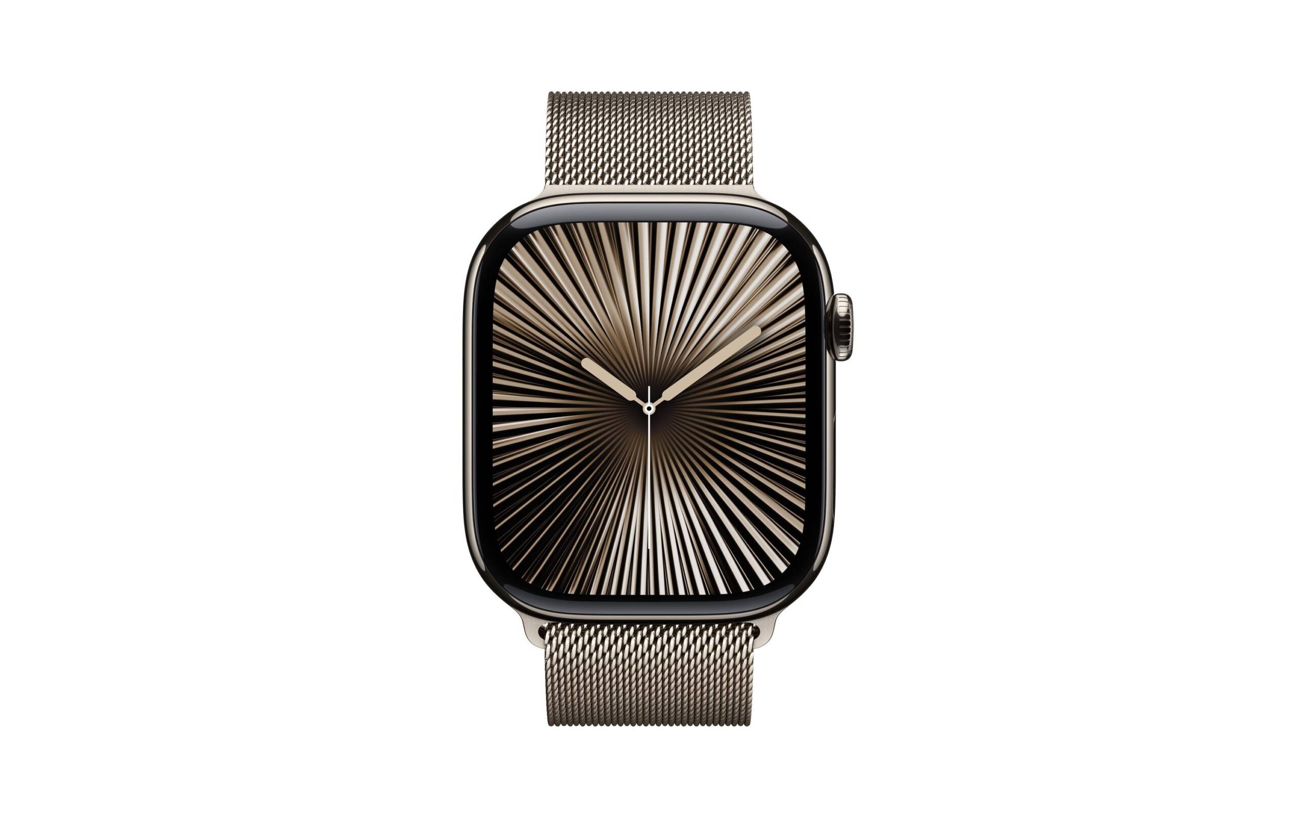 Apple Watch S10 CEL 46 Natural Titan Loop S mit Natural Milanese Loop - S/M – Bild 3