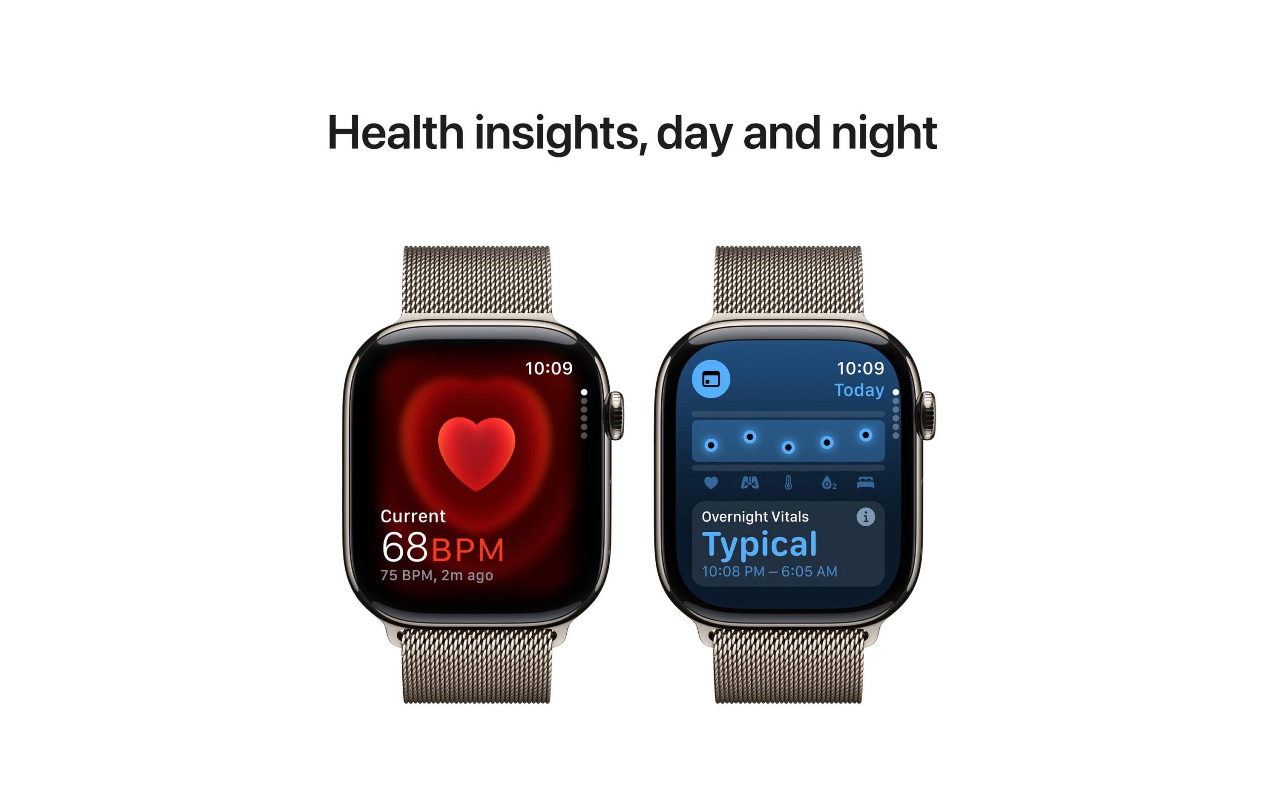 Apple Watch S10 CEL 46 Natural Titan Loop S mit Natural Milanese Loop - S/M – Bild 6