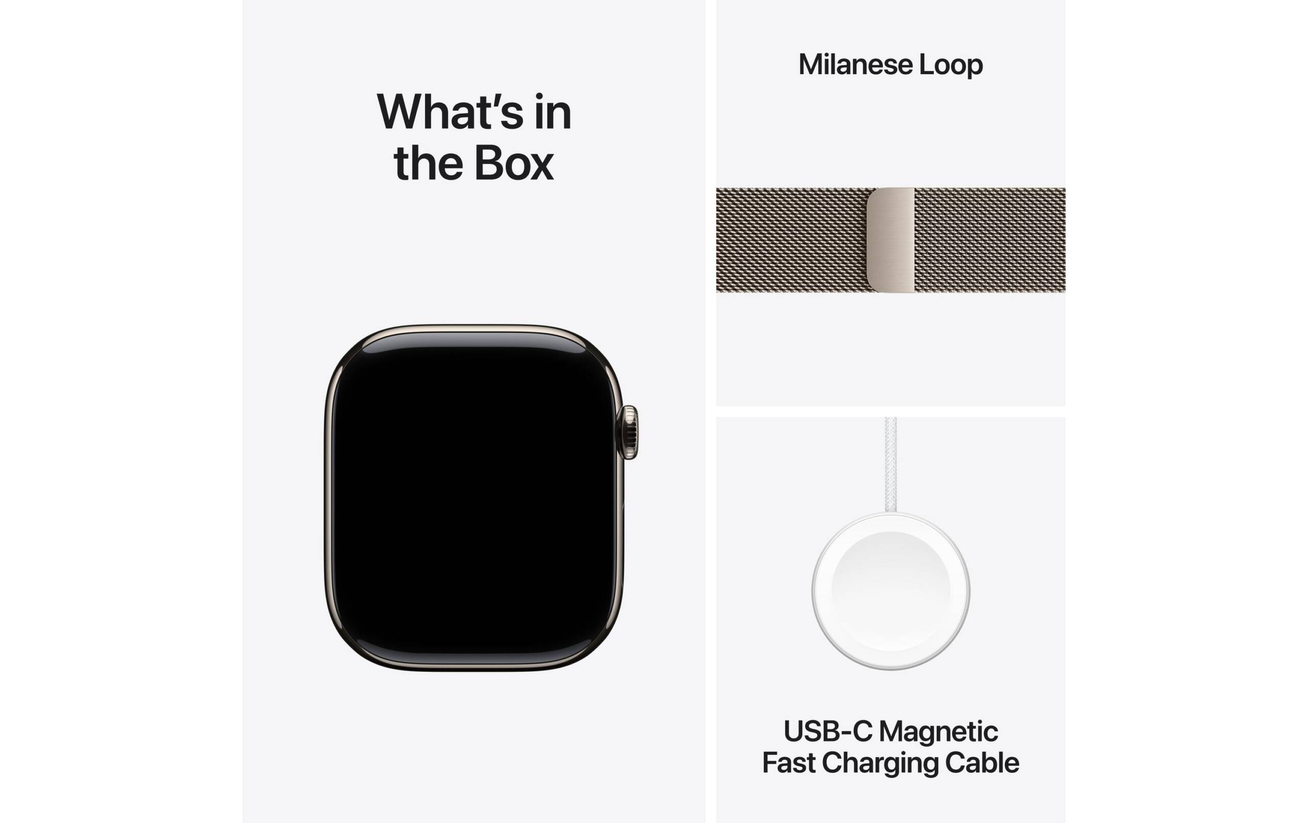 Apple Watch S10 CEL 46 Natural Titan Loop S mit Natural Milanese Loop - S/M – Bild 10