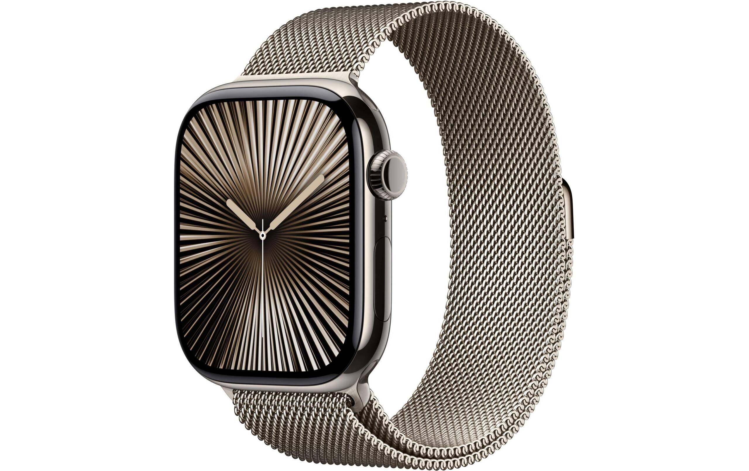 Apple Watch S10 CEL 46 Natural Titan Loop M mit Natural Milanese Loop - M/L