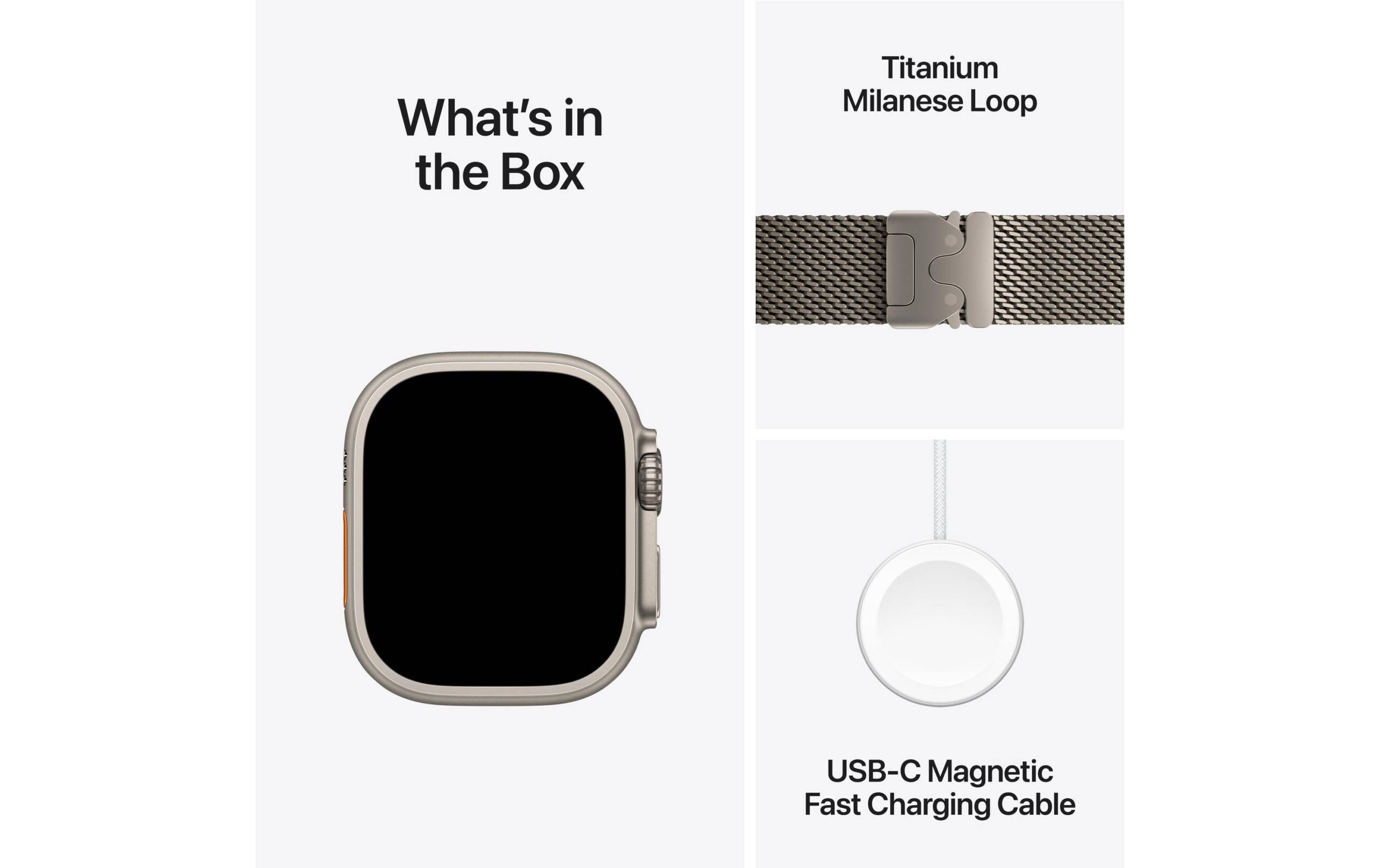 Apple Watch Ultra 2 2024 Natural Titanium mit Natural Titanium Milanese Loop - S – Bild 10