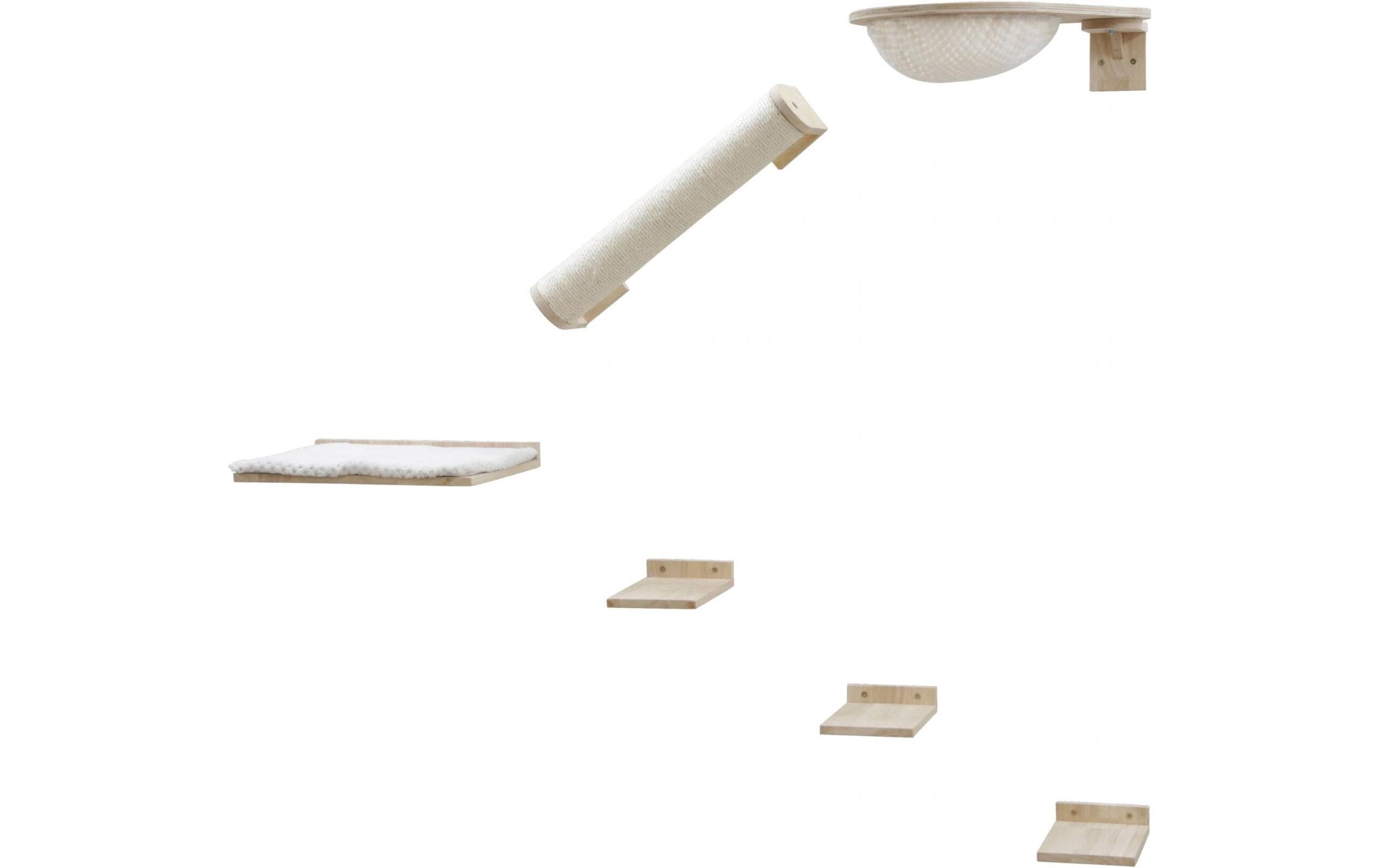 Kerbl Kletterwand Rocky, 6-teilig natur/weiss