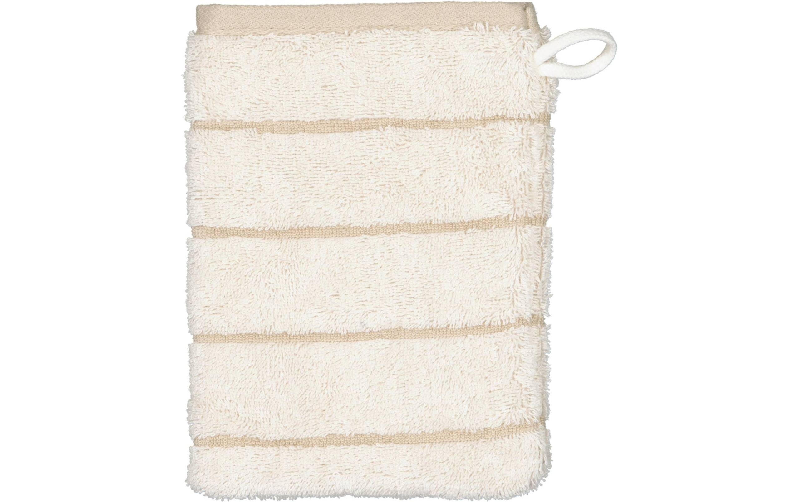 Cawö Waschhandschuh Balance Doubleface 100% Baumwolle, 16x22cm, Natur