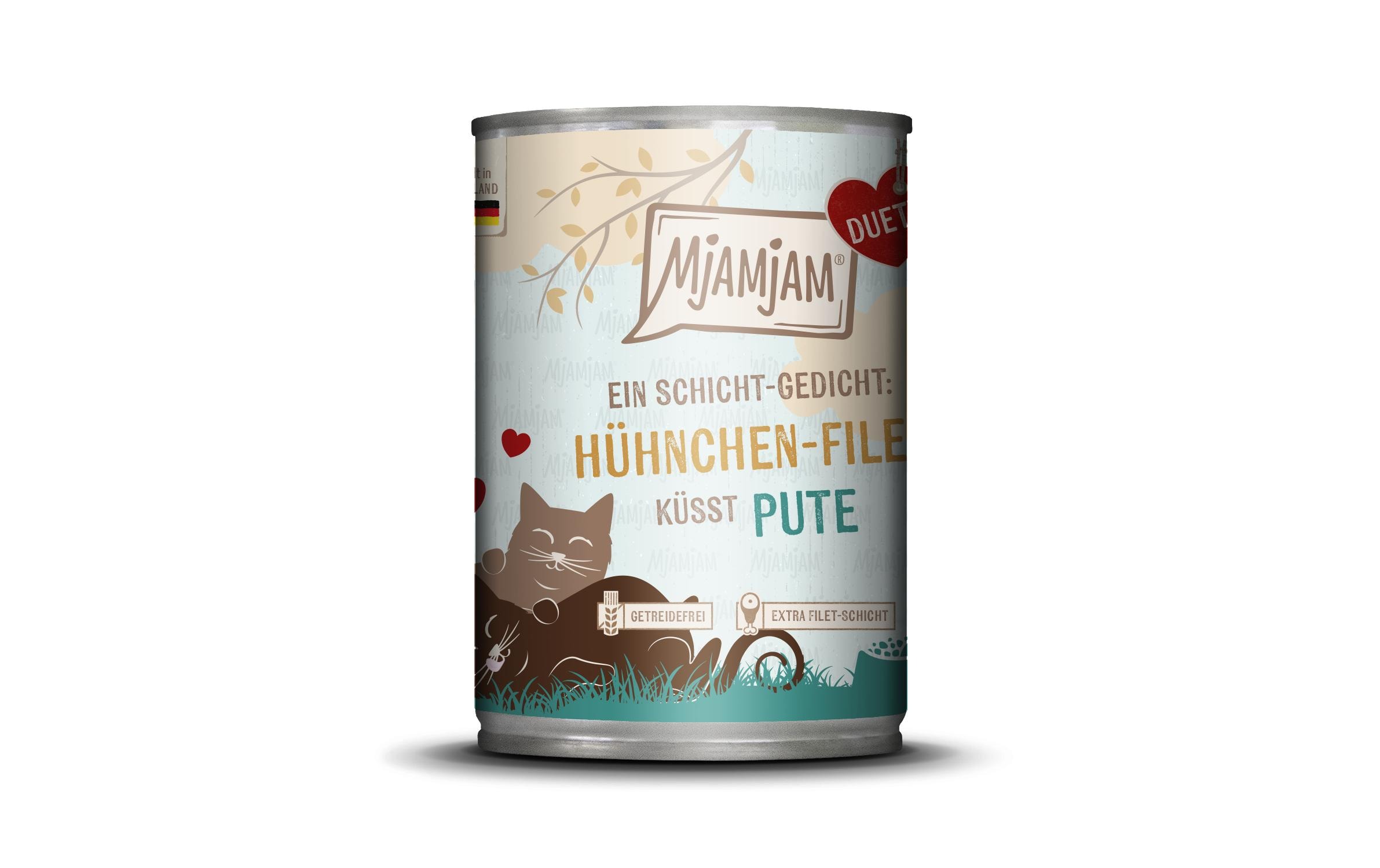 Mjamjam Cat Duett Hühnchen-Filet Pute 390g