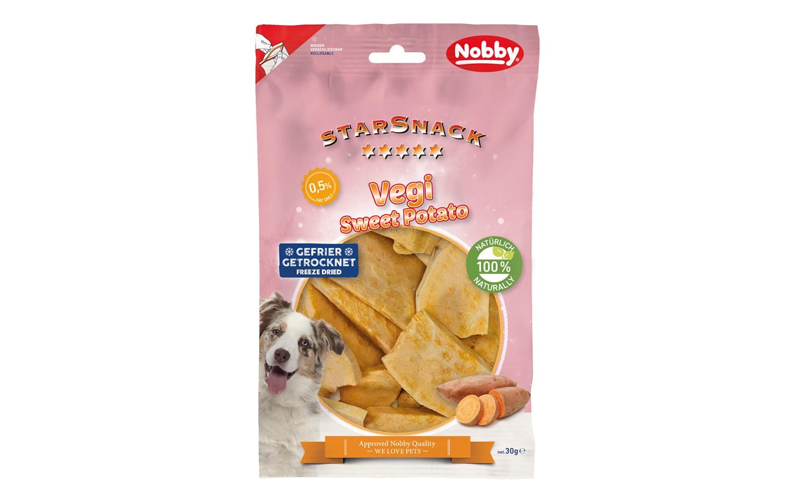 Nobby StarSnack VEGI Sweet Potato 30 g Gefriergetrocknet