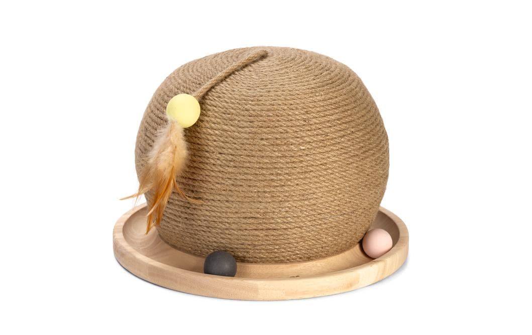 Designed by Lotte  Kratz + Spielball braun Holz, 29,5x29,5x22cm