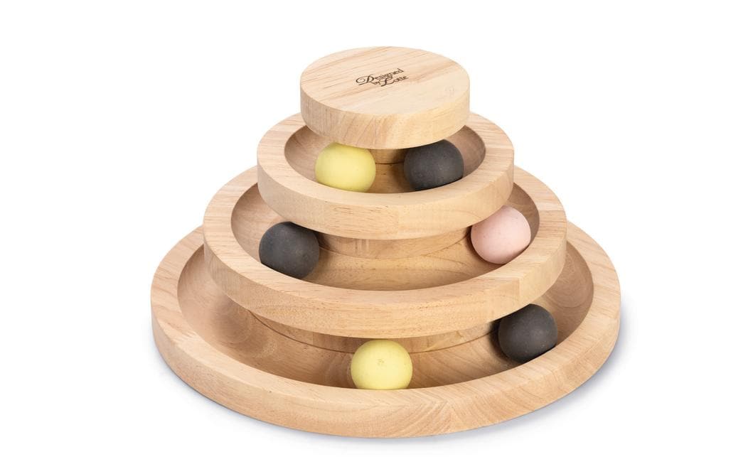 Designed by Lotte Spielturm Mia braun Holz 26x26x14,5cm