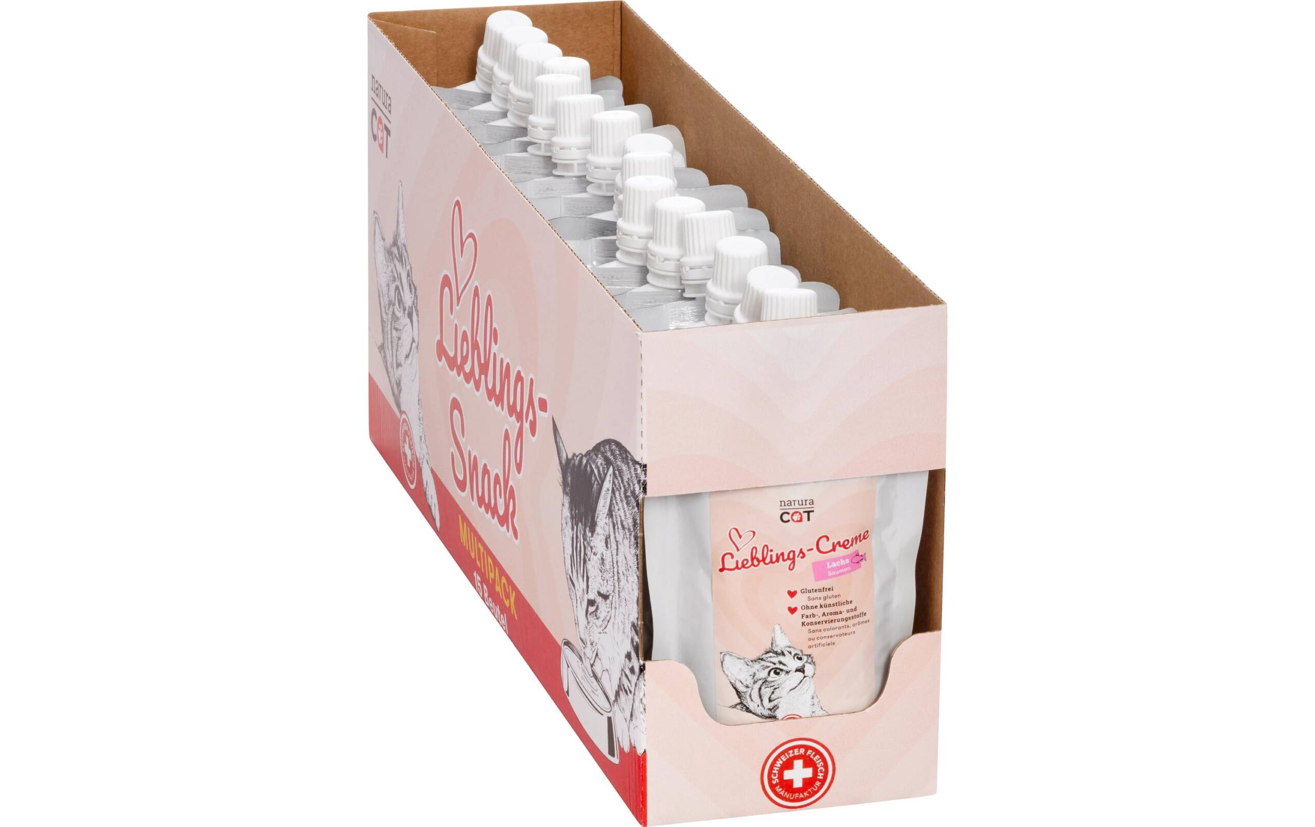 natura Cat Lieblingscreme Lachs Kit 15x100g