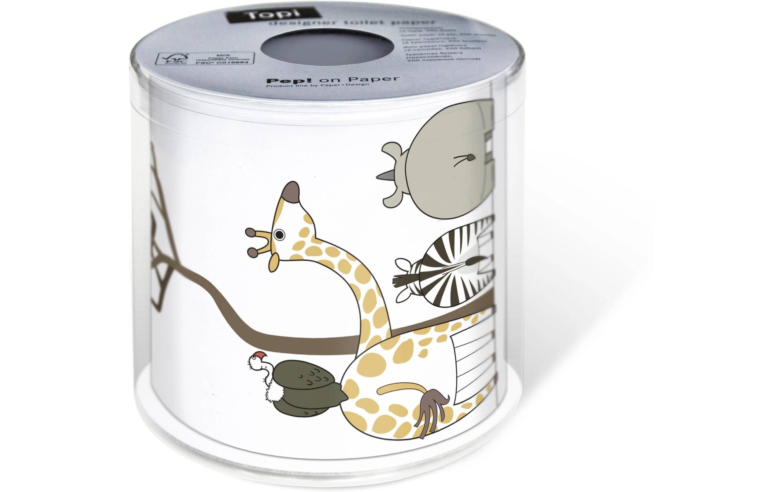 Paper + Design Toilettenpapier Animals 0.1x22m, 200 Blatt FSC