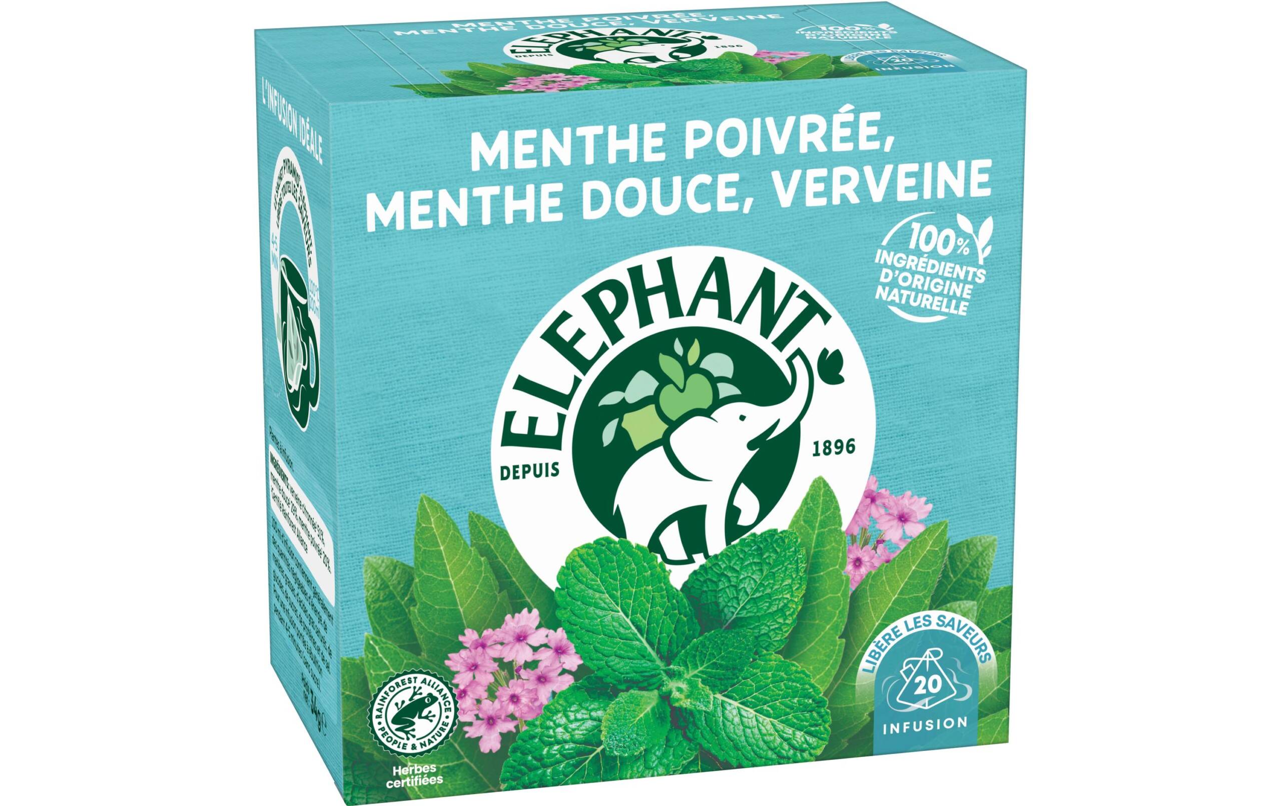 Eléphant Menthe. Mente,  Verveine 20 Stück