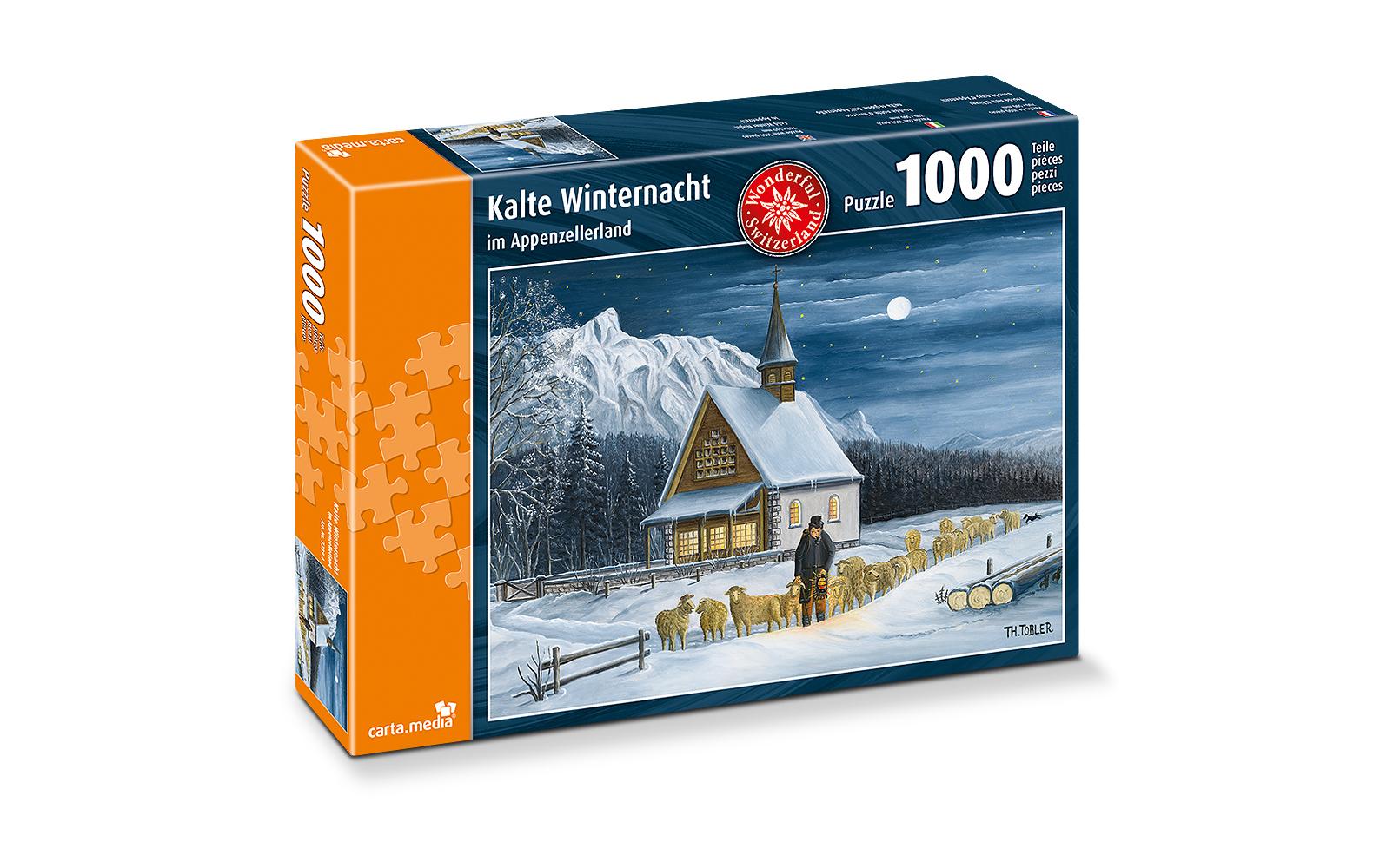 Kalte Winternacht im Appenzellerland 1000 Teile