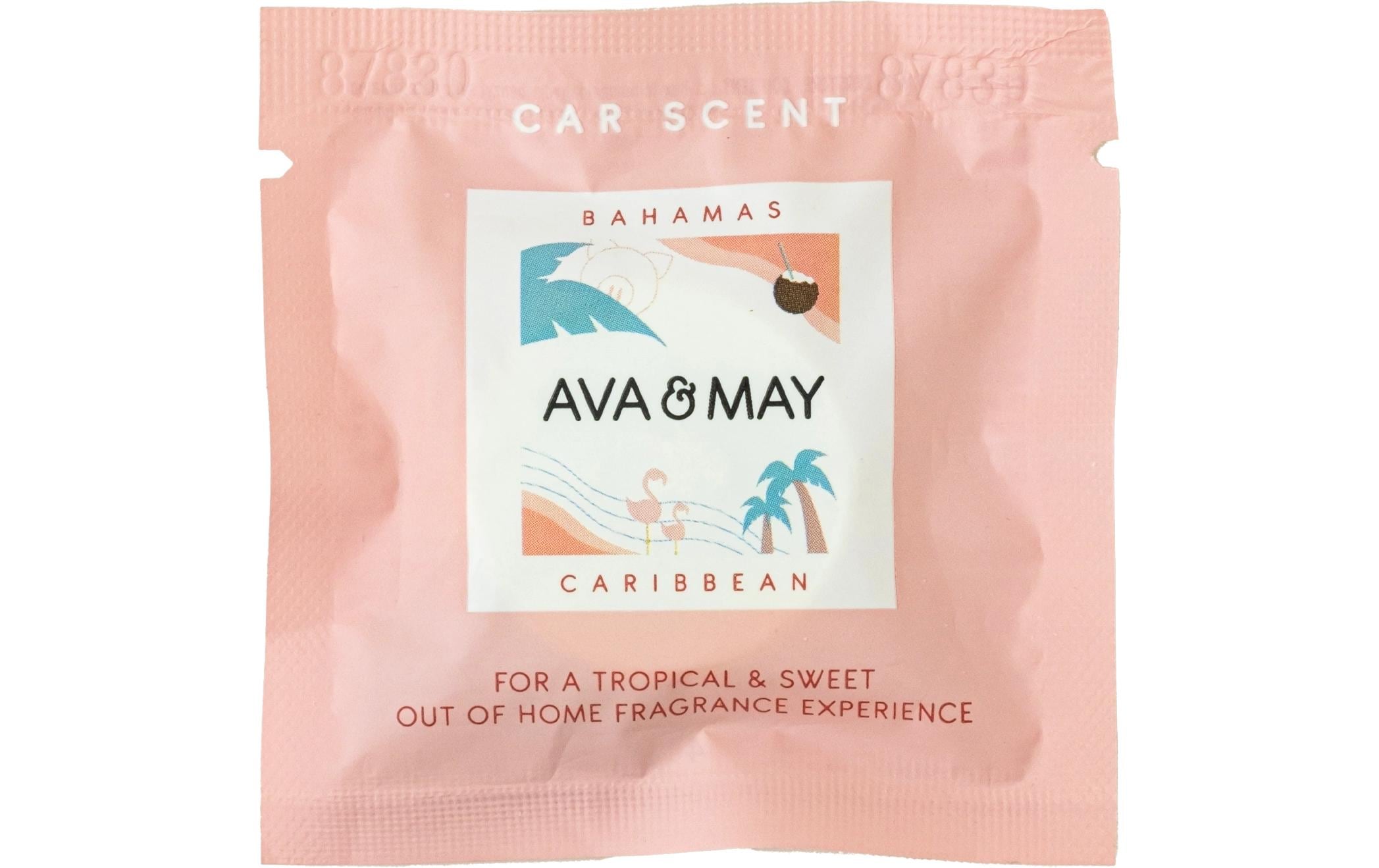 AVA & MAY Autoduft Bahamas parfümiertes Polymer, Kokos, Moni & Vanille