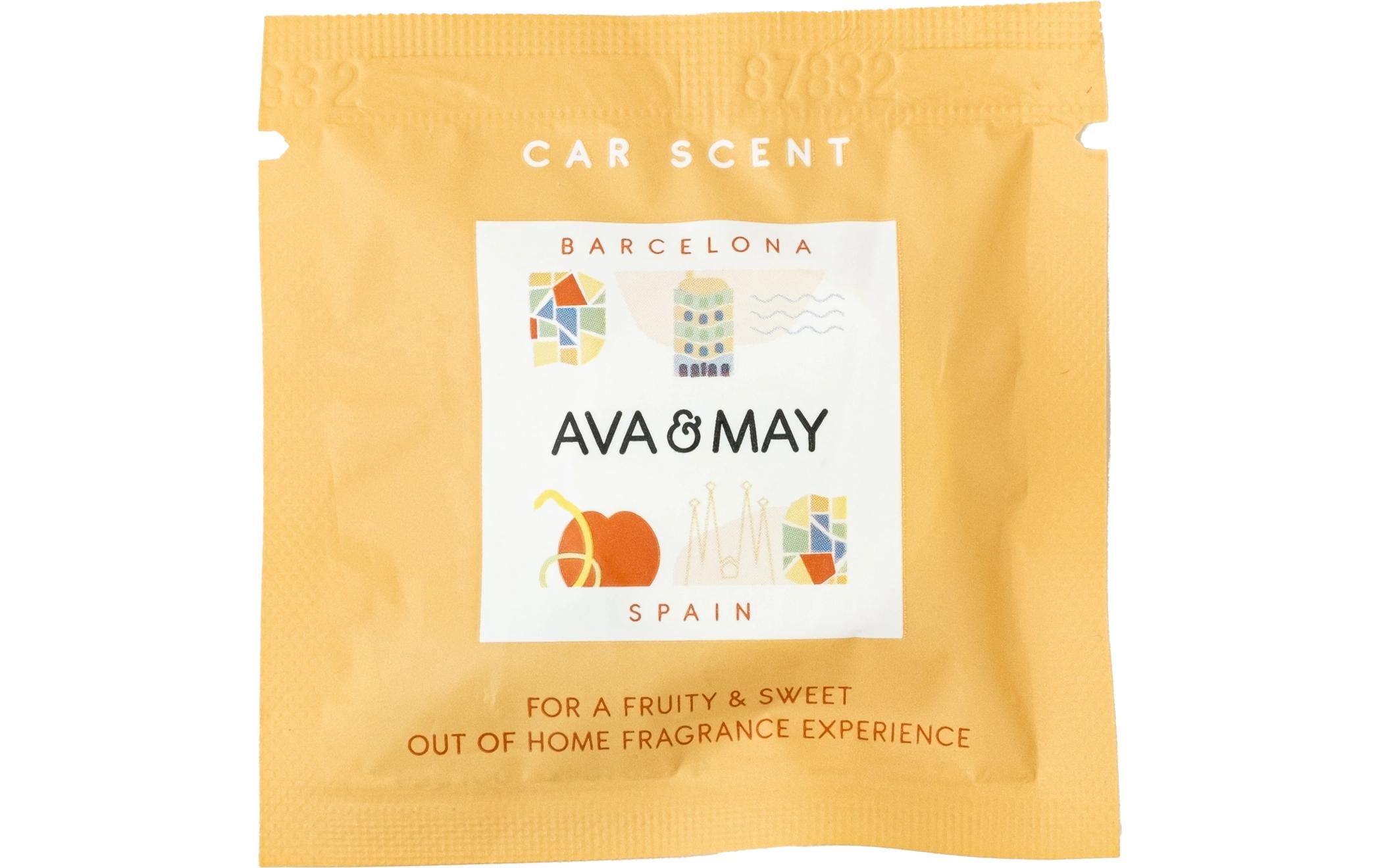 AVA & MAY Autoduft Barcelona parfümiertes Polymer,Himbeere,Jasmin&Kandis