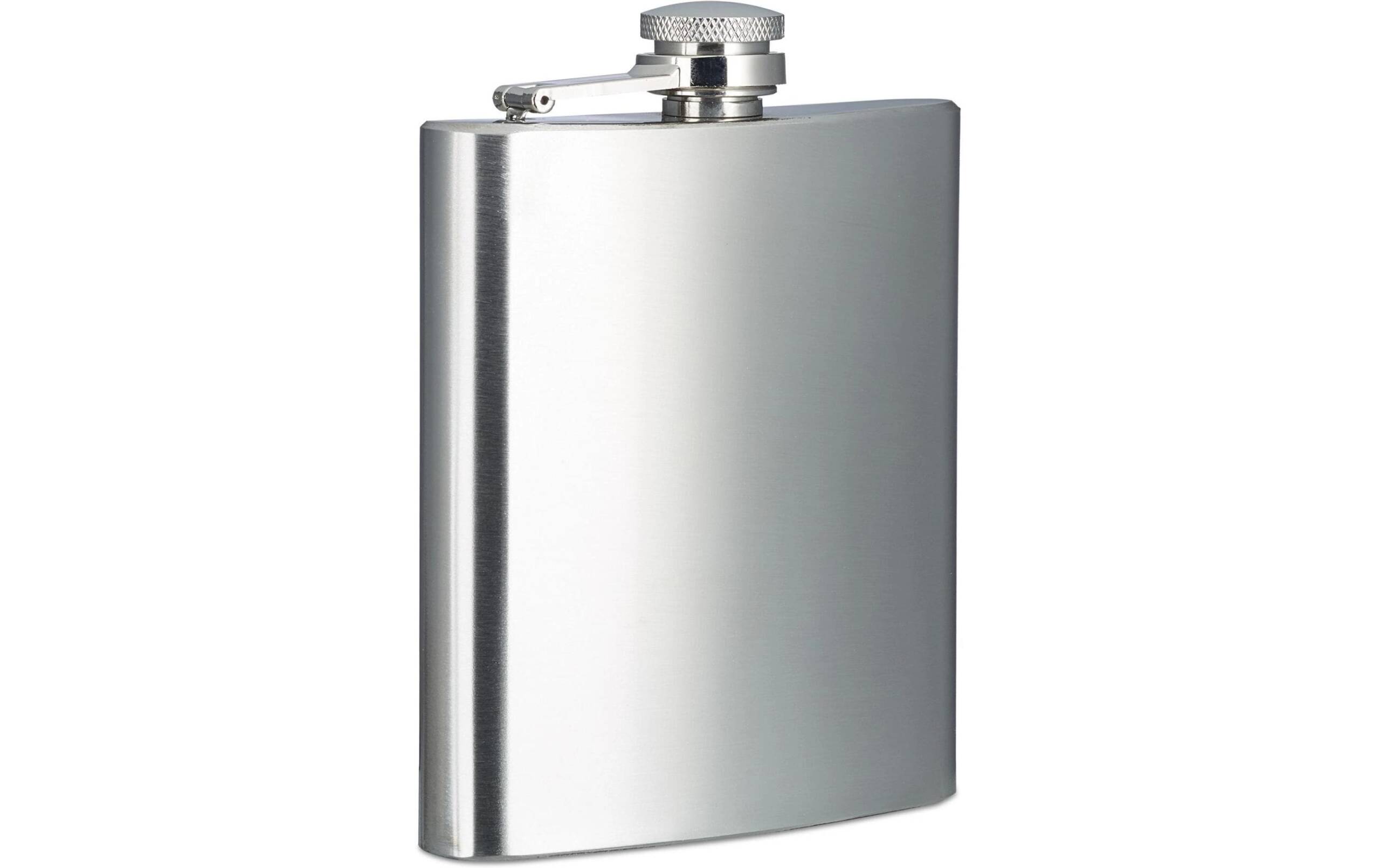 relaxdays Flachmann 200ml, Edelstahl