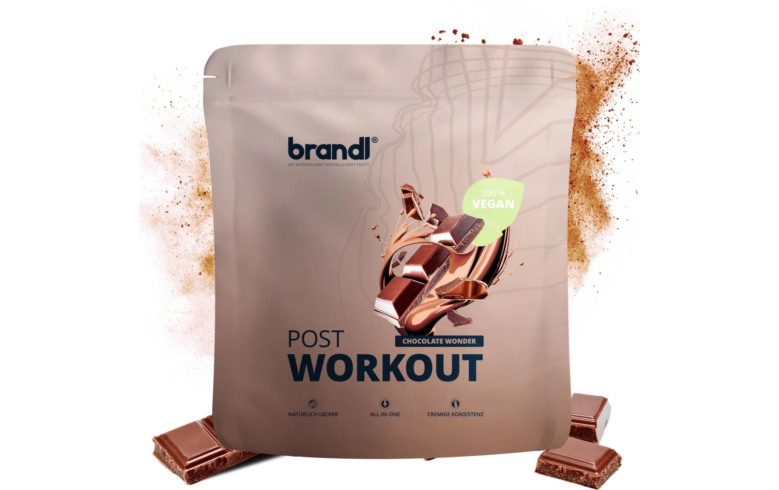 Brandl Post Workout 2.0 Vegan Beutel: 1000g, Chocolate Dream