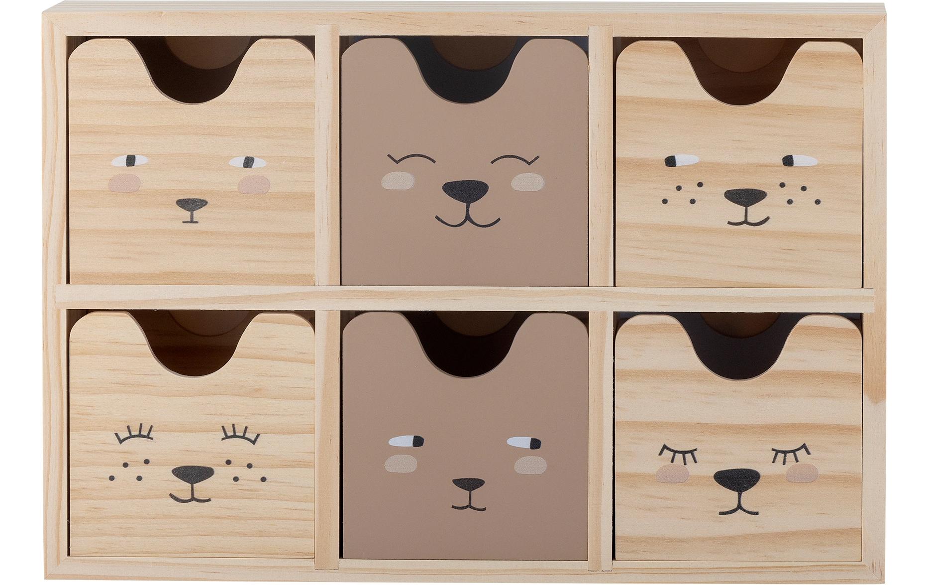 Bloomingville Aufbewahrungsbox Calle, Natur Holz, 27x18x8 cm (LxHxT)