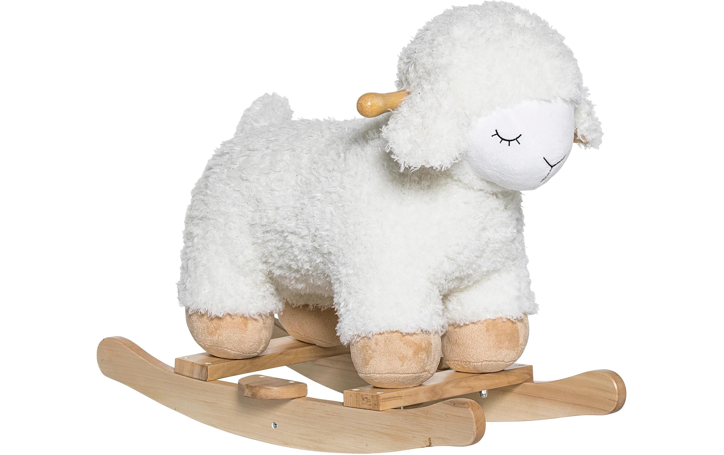 Bloomingville Schaukelschaf Laasrith Holz, Polyester, 65x48x34 cm (LxHxT)