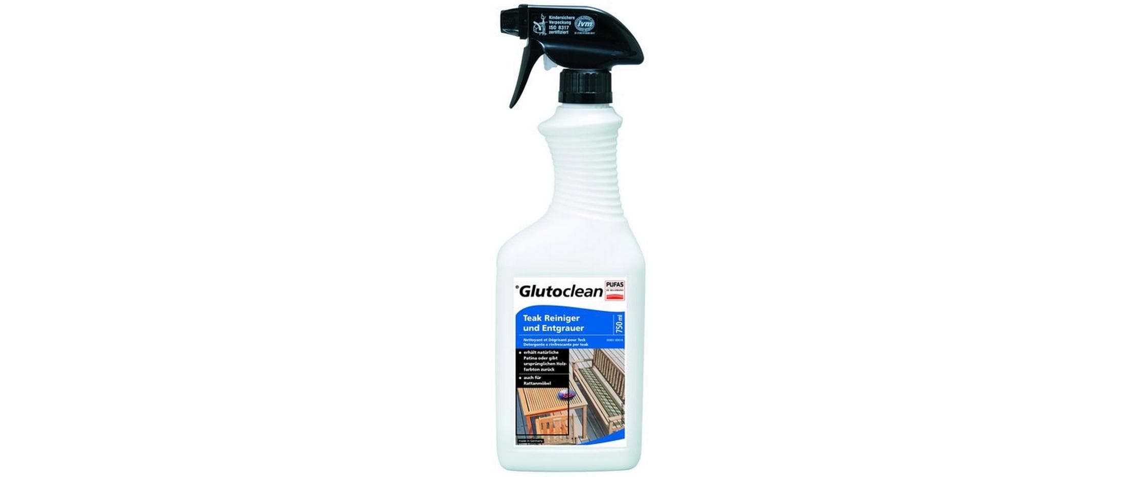 Teak Reiniger und Entgrauer 750 ml Glutoclean