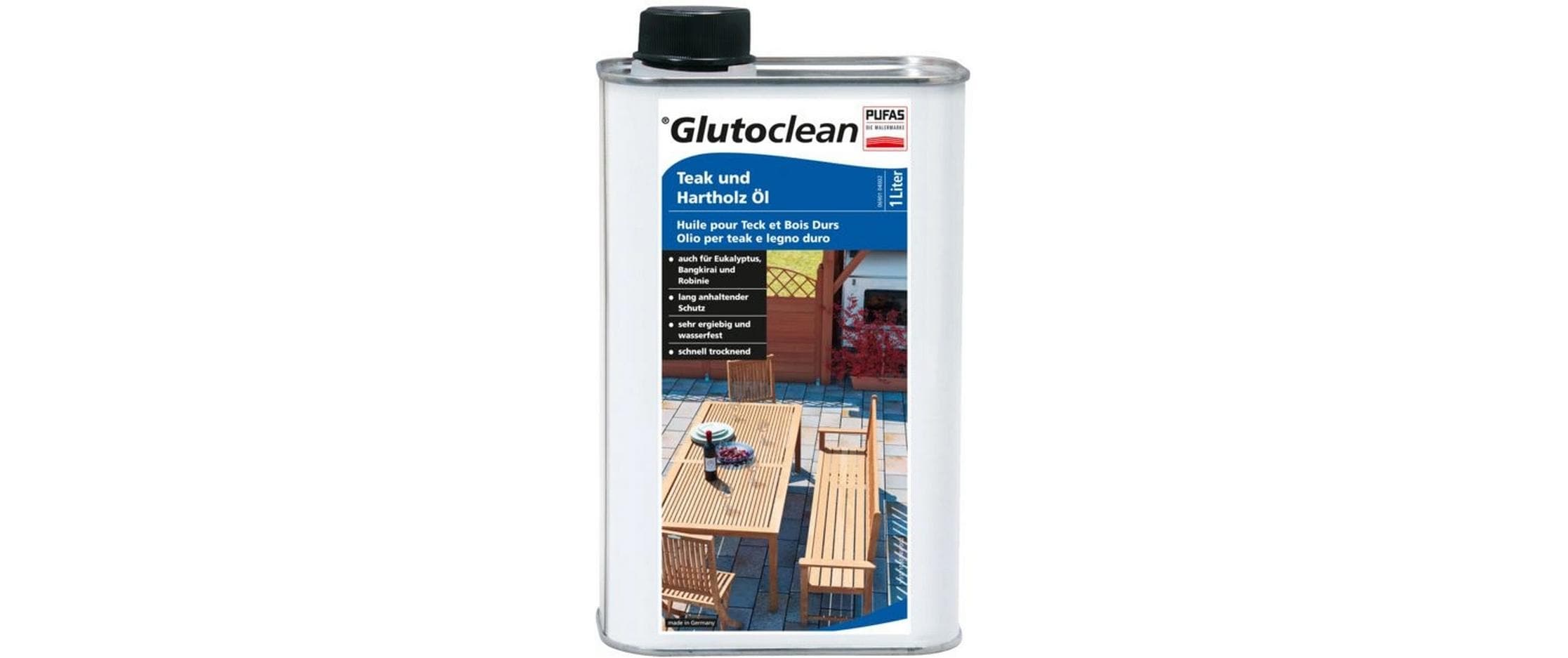 Teak und Hartholz Öl 1 l Glutoclean
