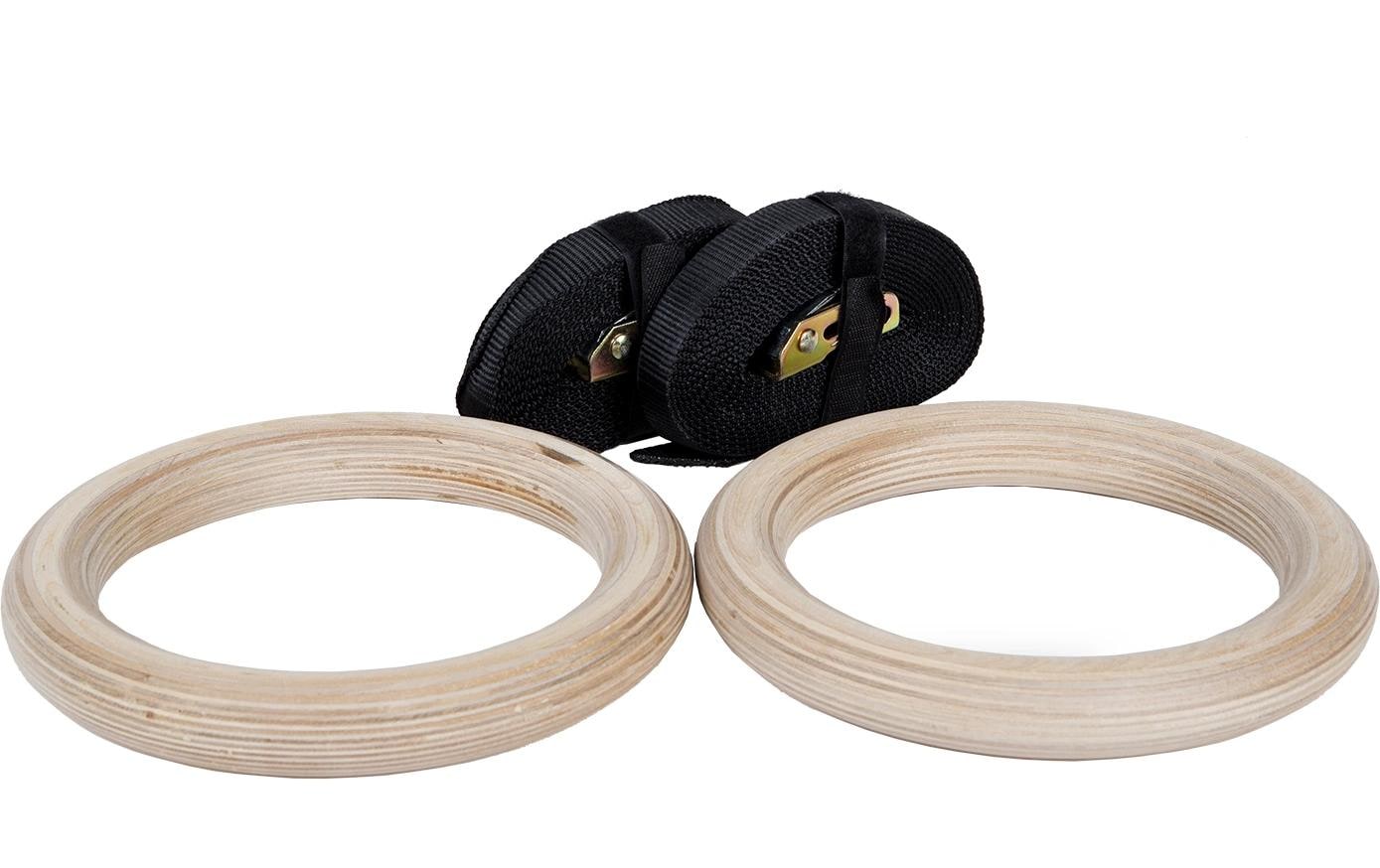 Fitcom Ringe / Turnringe Holz  inkl. Straps