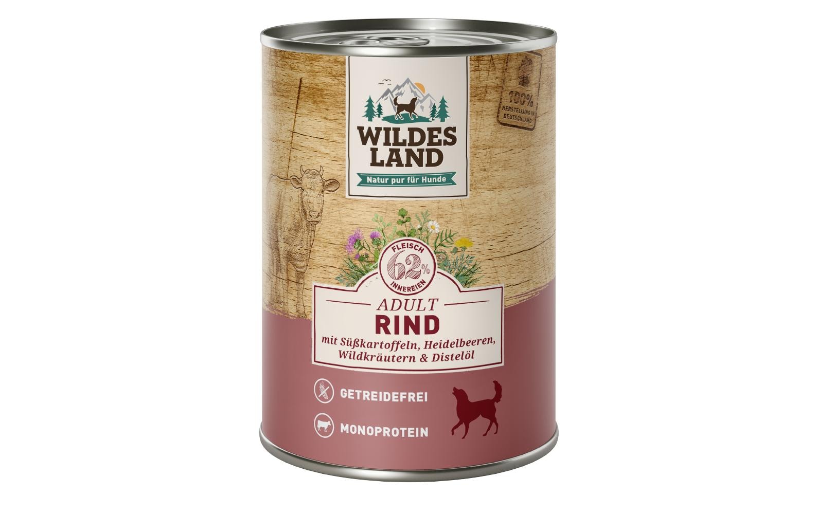 Wildesland Dog Adult Rind mit Süsskart. 400g – Bild 2