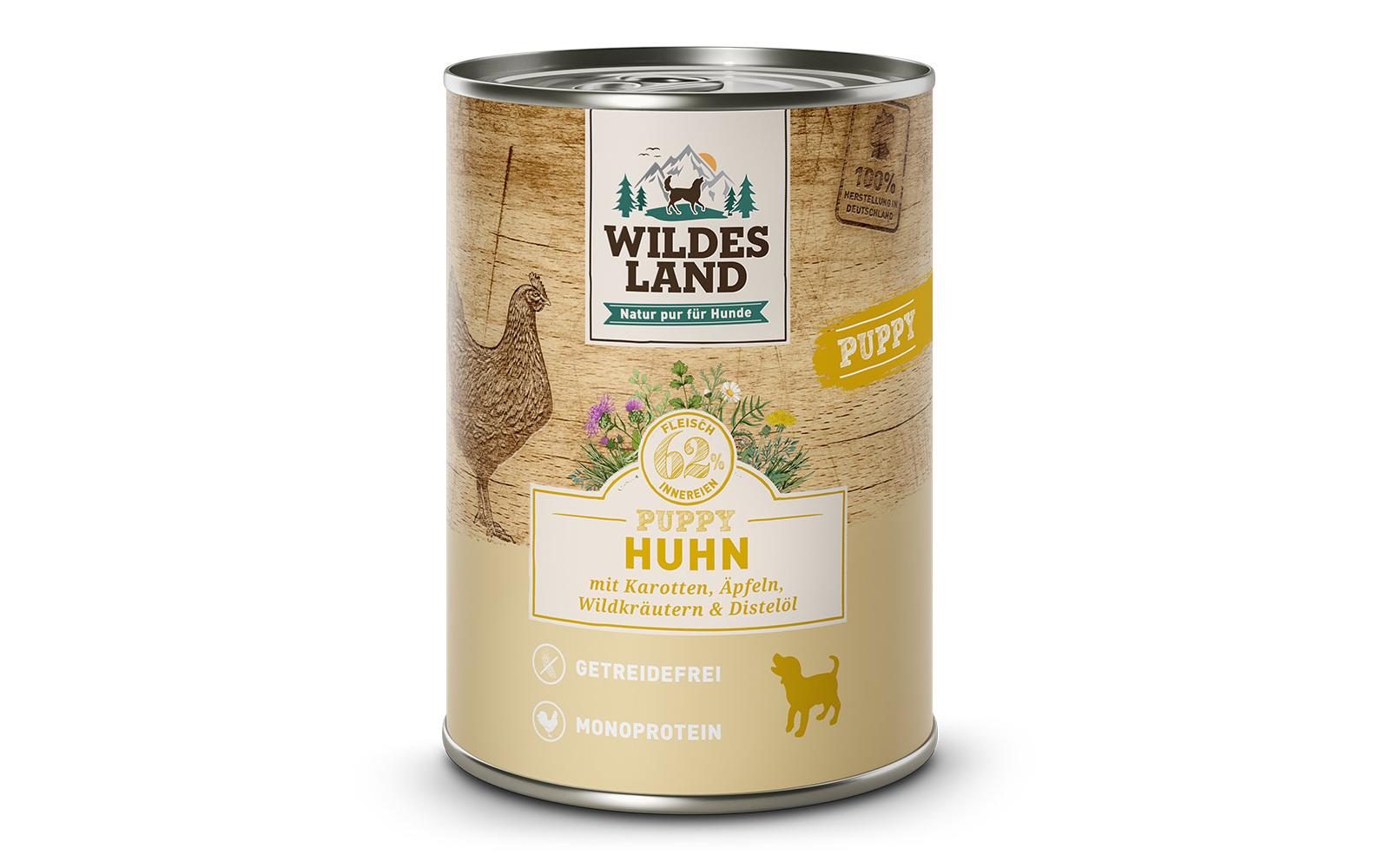 Wildesland Dog Puppy Huhn m. Karotte & Apfel, 400g