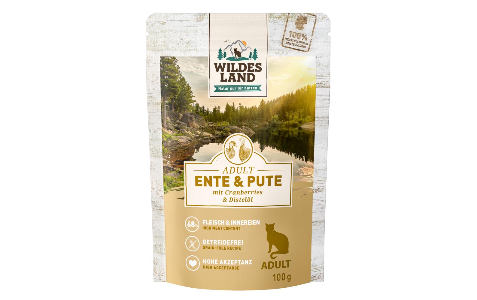 Wildesland Cat Adult Ente & Pute m. Cranb. 100g