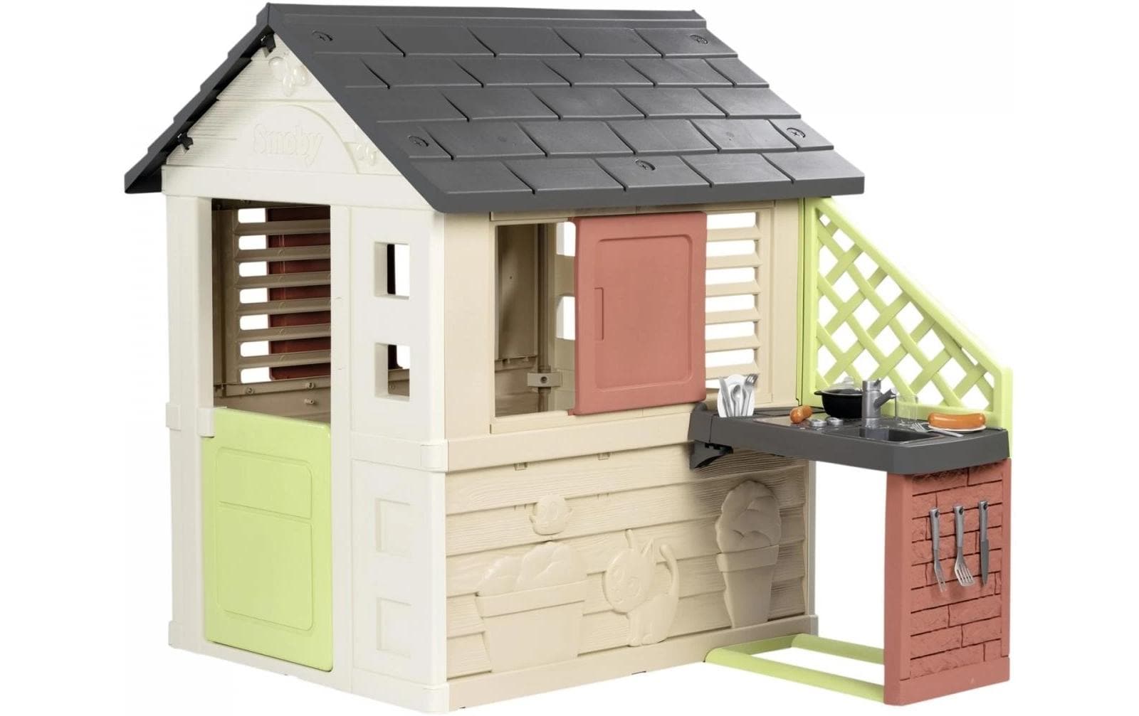 Smoby Spielhaus Natur mit Küche